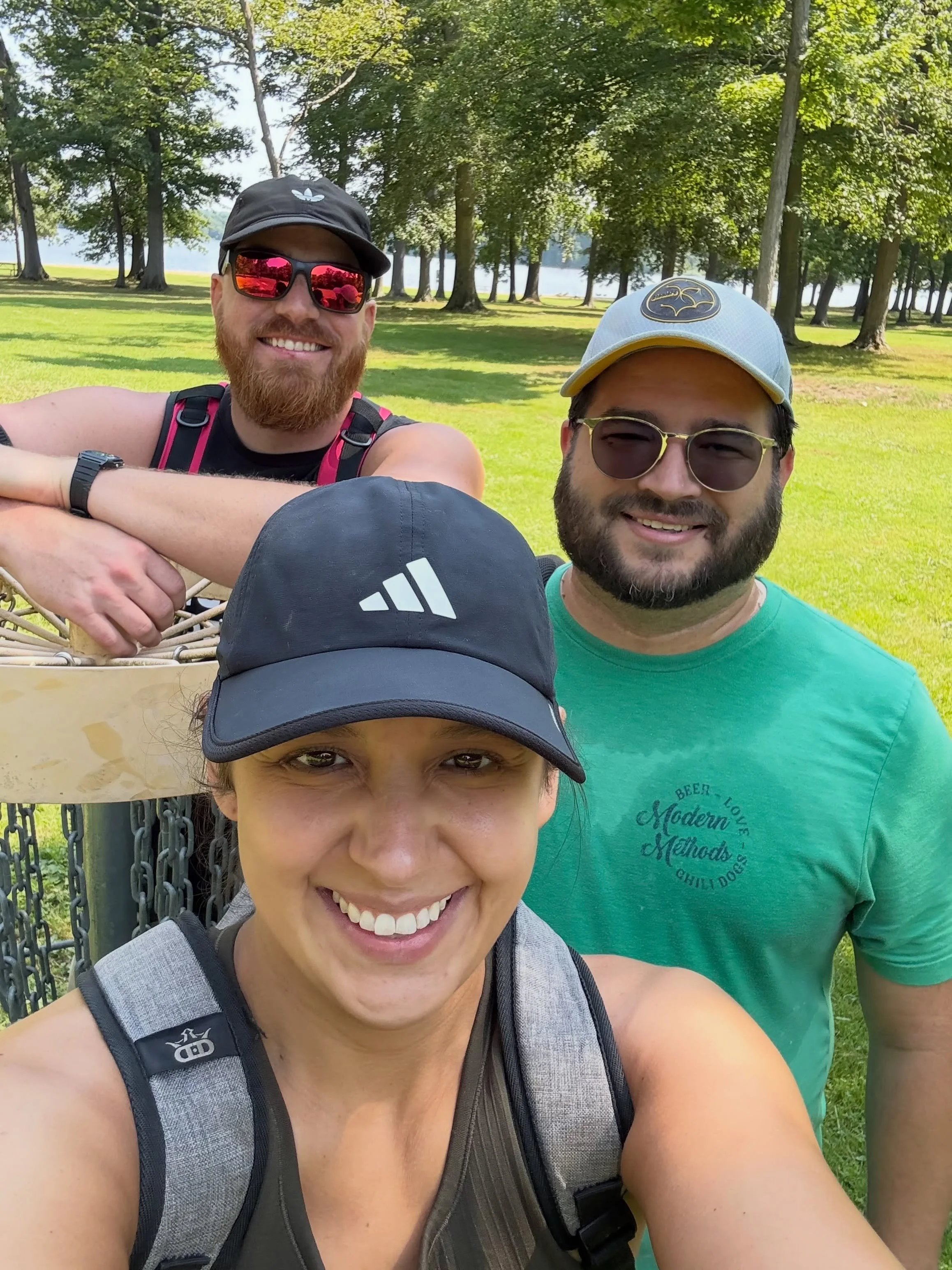 Beautiful morning for disc golf! 🧡 
One of my favorite courses. Such a pretty park around the lake, with a great variety of holes without being overly long or complicated. 
#mosquitolake