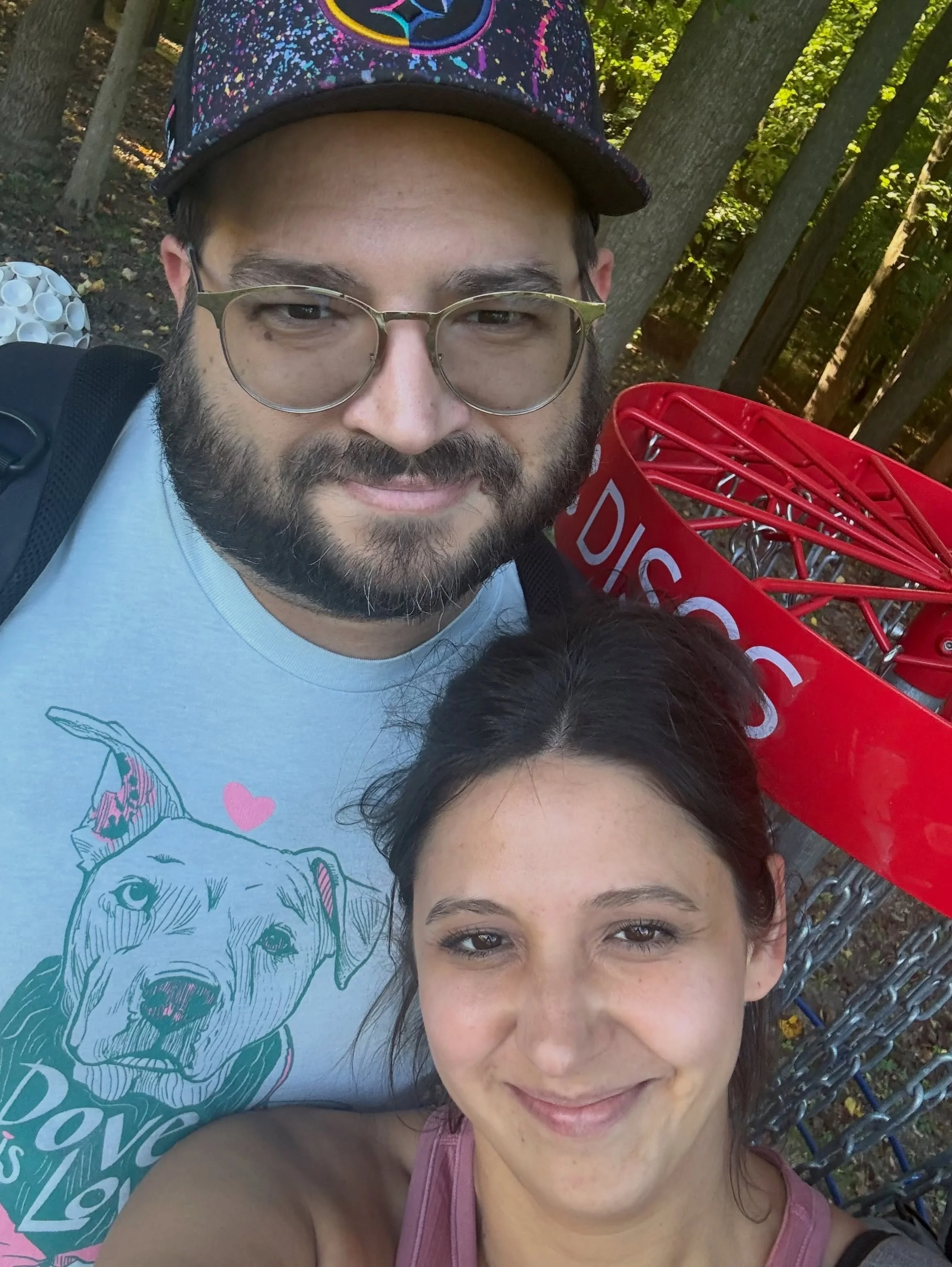Lovely Friday evening!
Disc golf at Liberty Park. I&rsquo;m still blown away every time we go there. Never knew there was such a beautiful park in Girard. 

New disc retriever saved the day! 💦😆

🍻 Dinner &amp; Drinks at @noblecreaturebeer