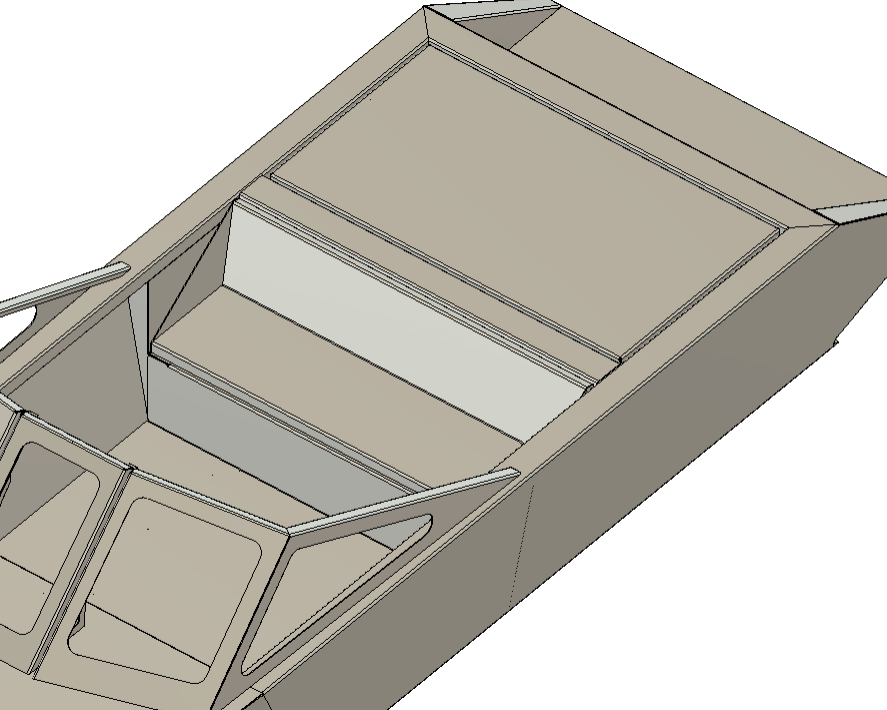 12.5' 5 seater Engine Cover and Bulkhead (.dxf/bend files and plans only)