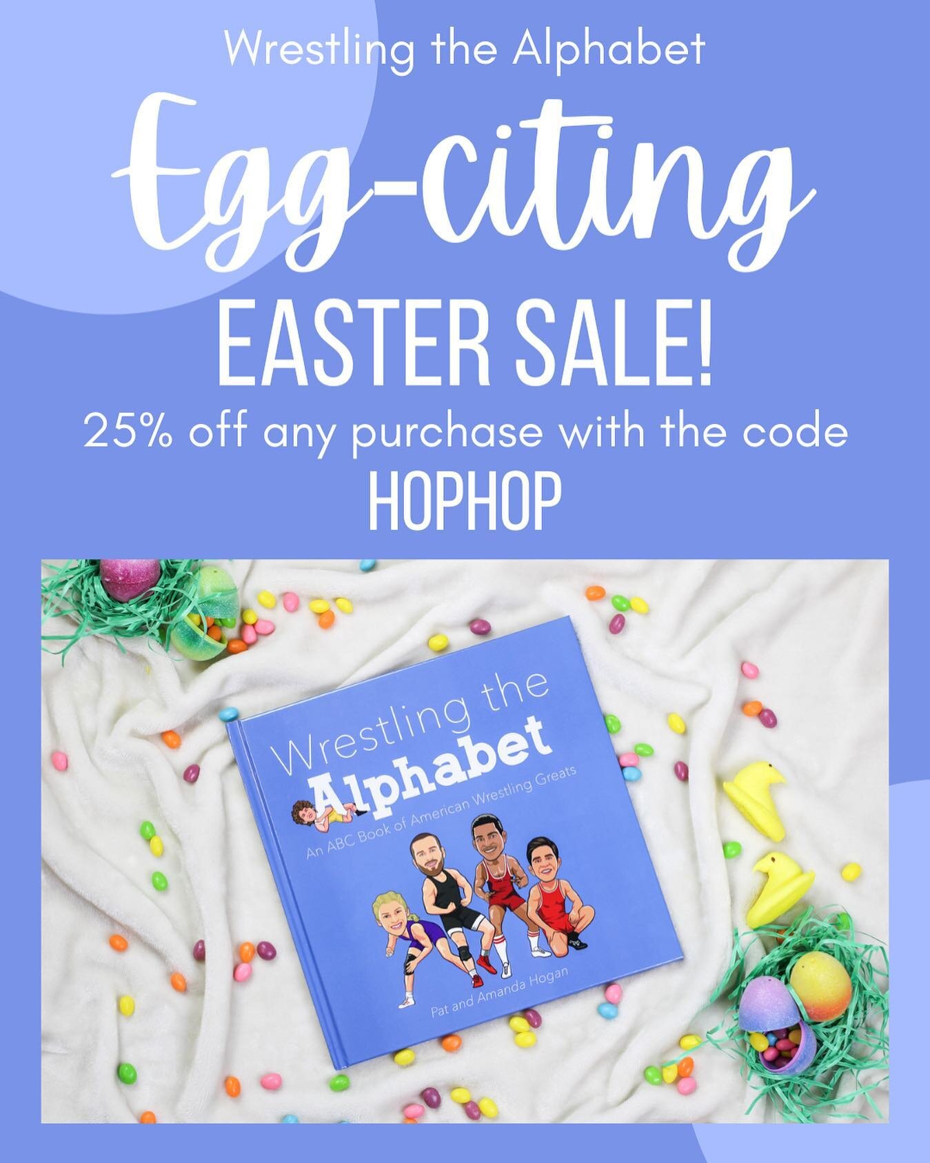 Wrestling the Alphabet is a great addition to any wrestler&rsquo;s Easter basket! Hop on over for our egg-citing Easter sale!

25% OFF ANY PURCHASE WITH THE CODE HOPHOP 🐣