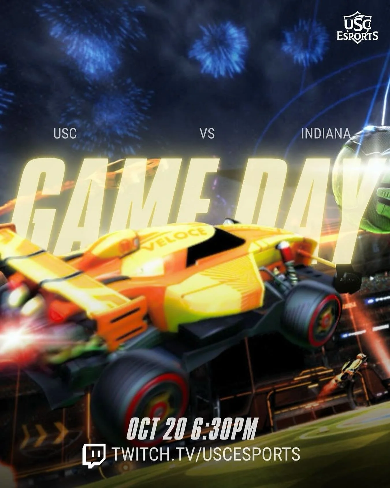 🚨🔥 VROOOOOOOOOM SUPPORT USC&rsquo;S ROCKET LEAGUE TEAM TONIGHT AT 6:30PM LIVE ON OUR TWITCH VROOOOOOM 🚗🚘🚨

#uscesports #esports #collegiateesports #rocketleague