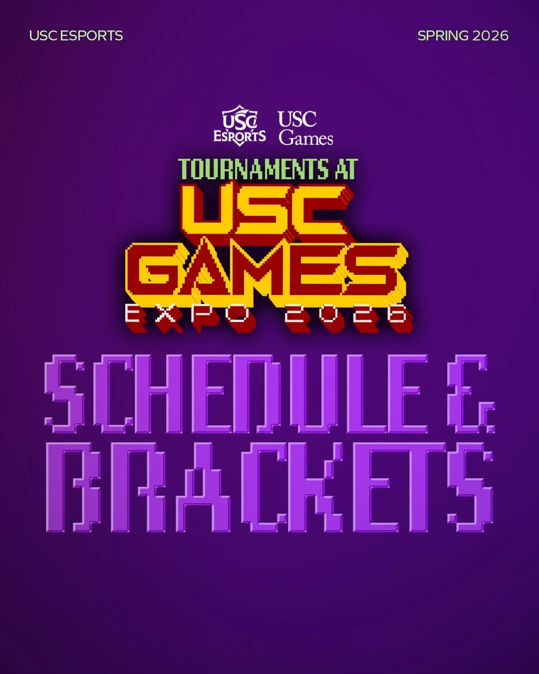 👾 Games Expo Schedules!

11 AM Start: League of Legends, Valorant
12 PM Start: Marvel Rivals

We&rsquo;re so excited! Remember to check out our streams or visit us in person during USC GAMES EXPO ‼️‼️