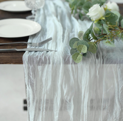WHITE CHEESECLOTH RUNNER - 10ft