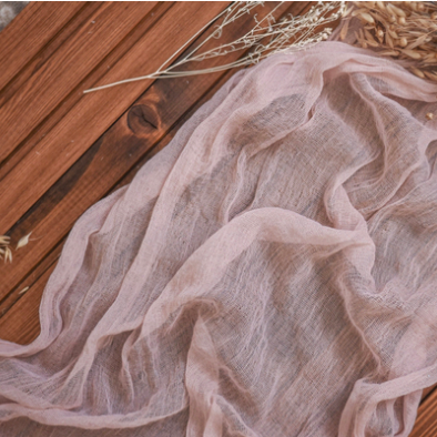 BLUSH CHEESECLOTH RUNNER - 10ft
