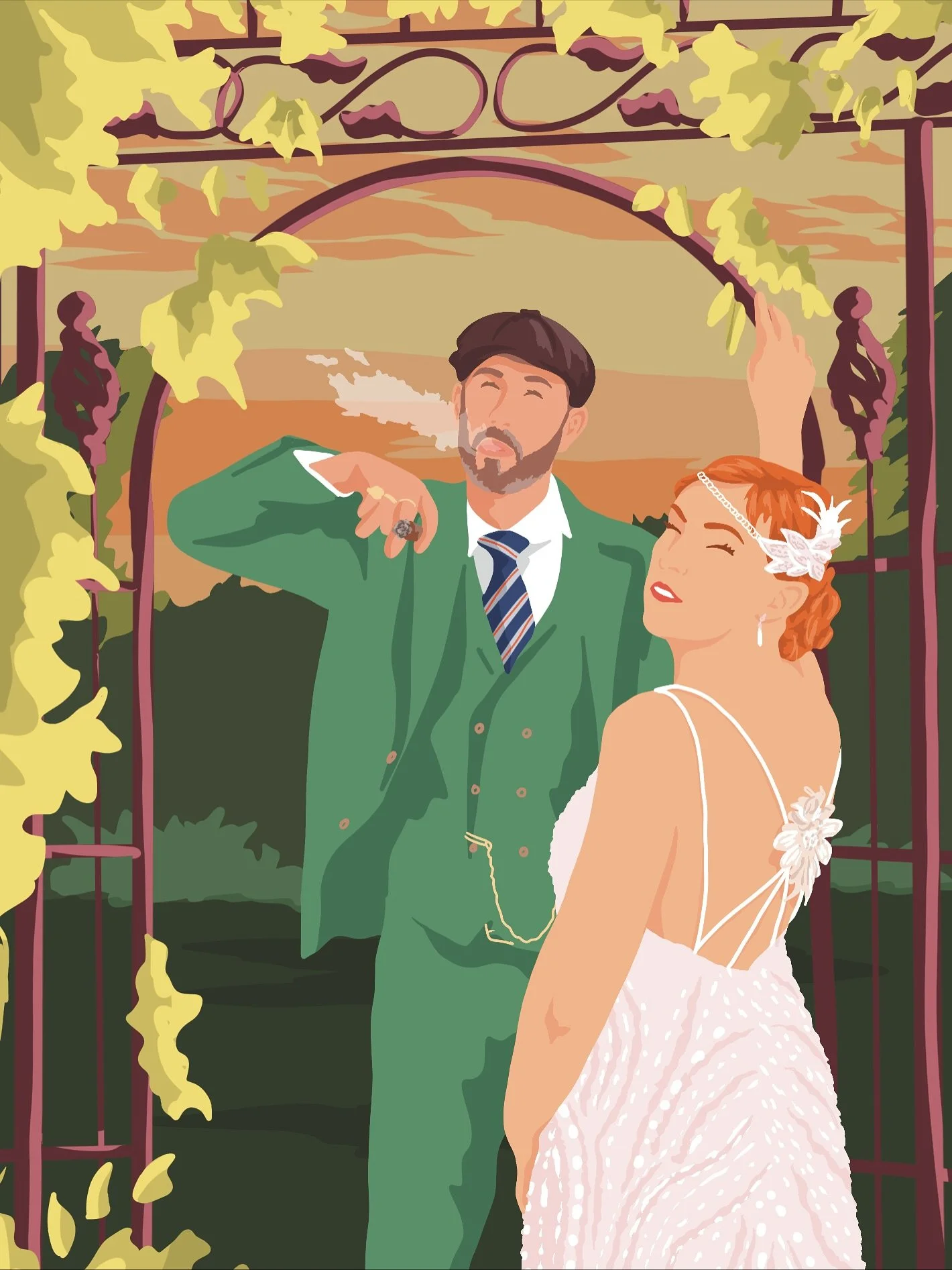 ✨ Les ann&eacute;es 20, la prohibition, Gatsby&hellip; un vrai plongeon dans les Ann&eacute;es Folles ! 🥂
C&rsquo;&eacute;tait le th&egrave;me choisi par J&eacute;r&eacute;my et Marine pour leur mariage, et qu&rsquo;est-ce que c&rsquo;&eacute;tait r