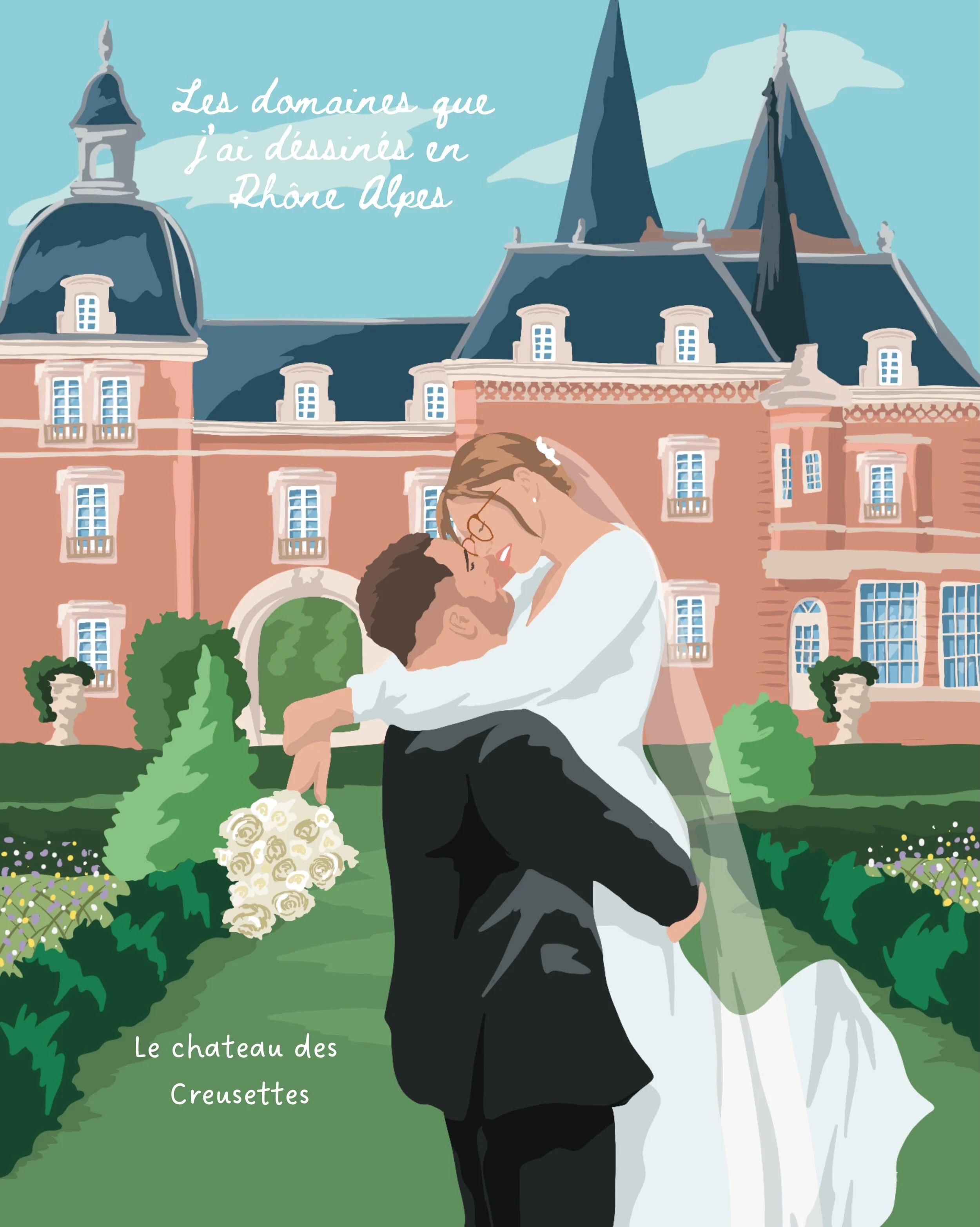 On continue la s&eacute;rie des jolis domaines de mariage que j&rsquo;ai la chance de dessiner ✍️✨

Entre les bars &agrave; portraits, les illustrations personnalis&eacute;es et les faire-part, j&rsquo;en dessine un paquet ! Alors je vous partage une