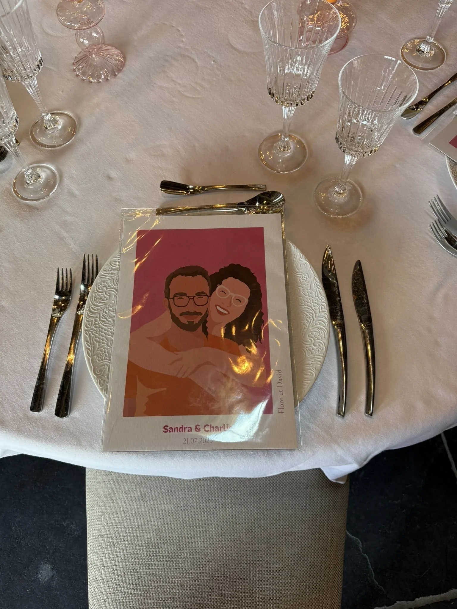 Marques places personnalisés mariage
