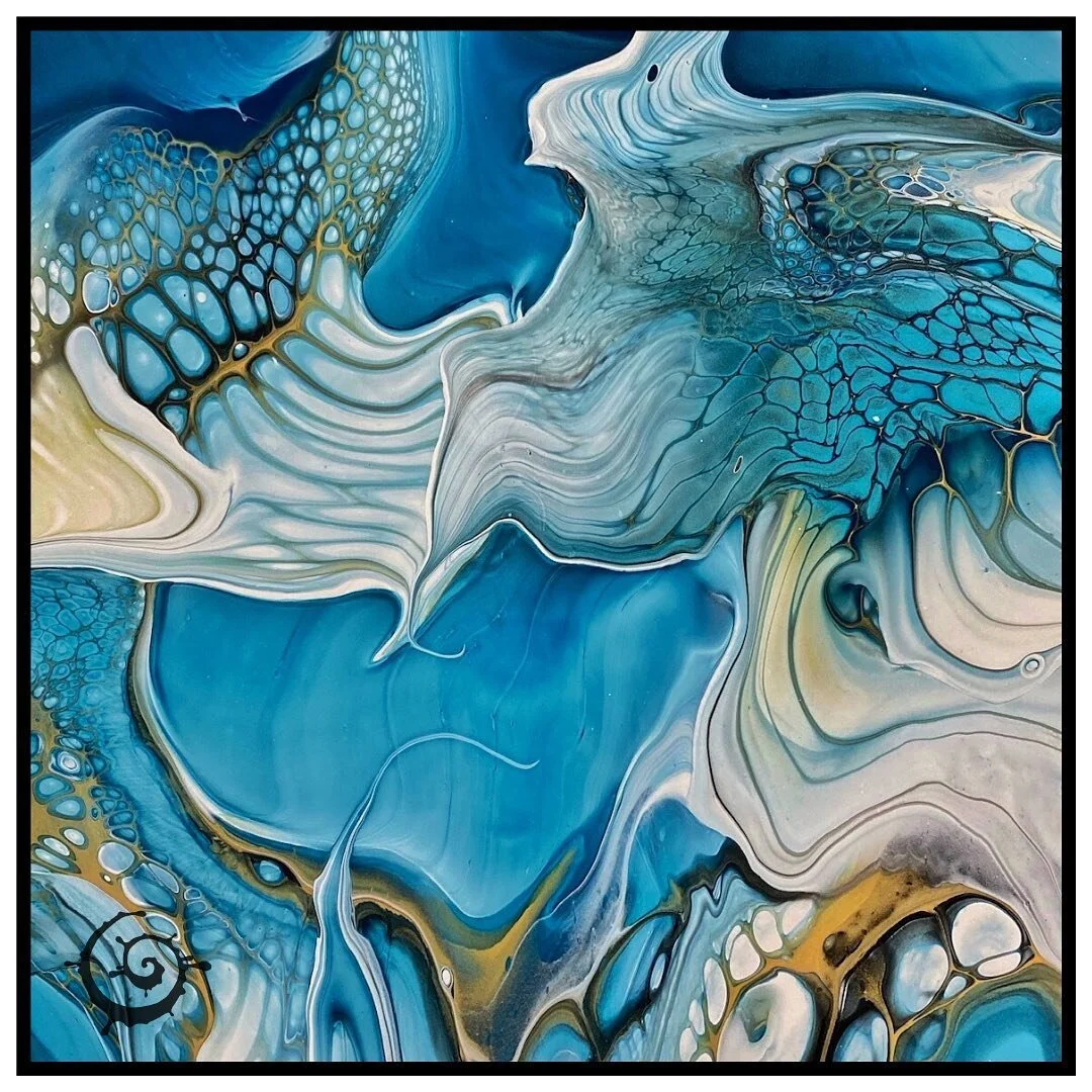 Have I mentioned how much I love these scoop&rsquo;n drags?! 
A whole new dimension. And I&rsquo;m getting closer to my idea to have more control over a fluid painting. 😅