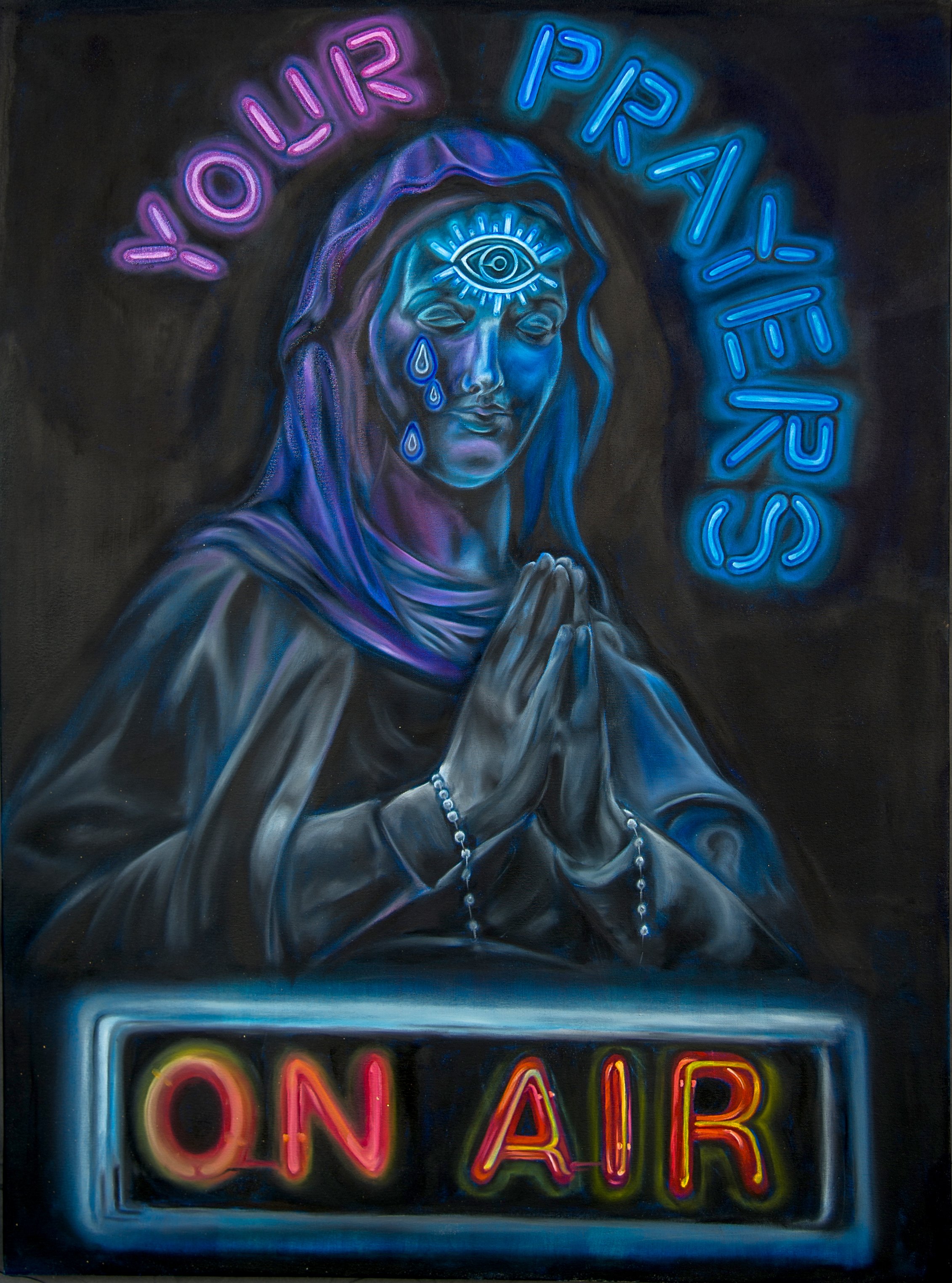 Neon Visions (2021) - oil on canvas - 33" x 46"