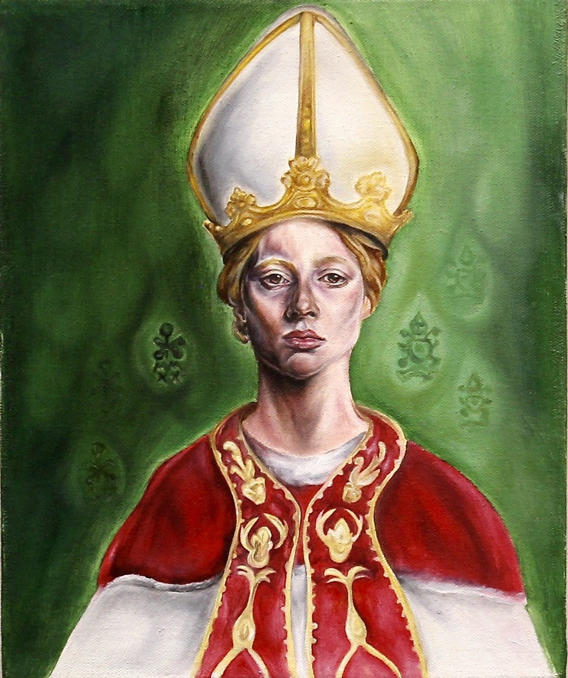 Pope Joan MMXX (2020) - oil on canvas - 11" x 14"