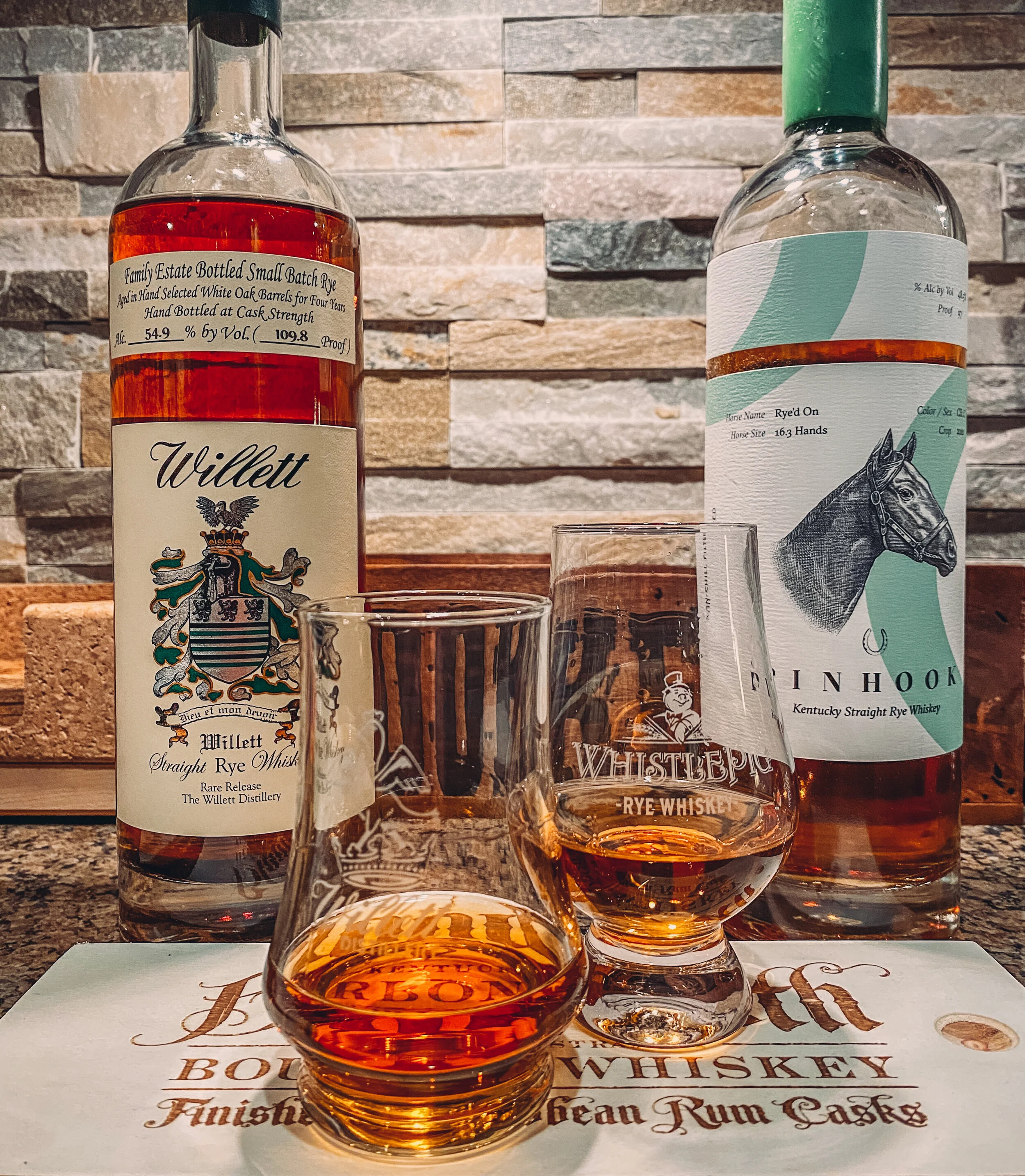 Willett Family Estate 4yr Rye Vs. Pinhook Rye’d On