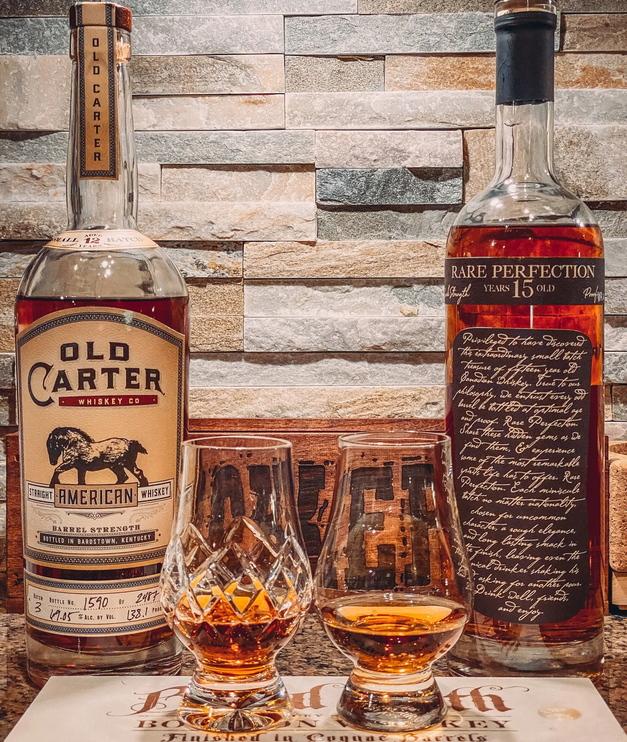 Old Carter American Whiskey 12yr Batch 3 Vs. Rare Perfection 15yr