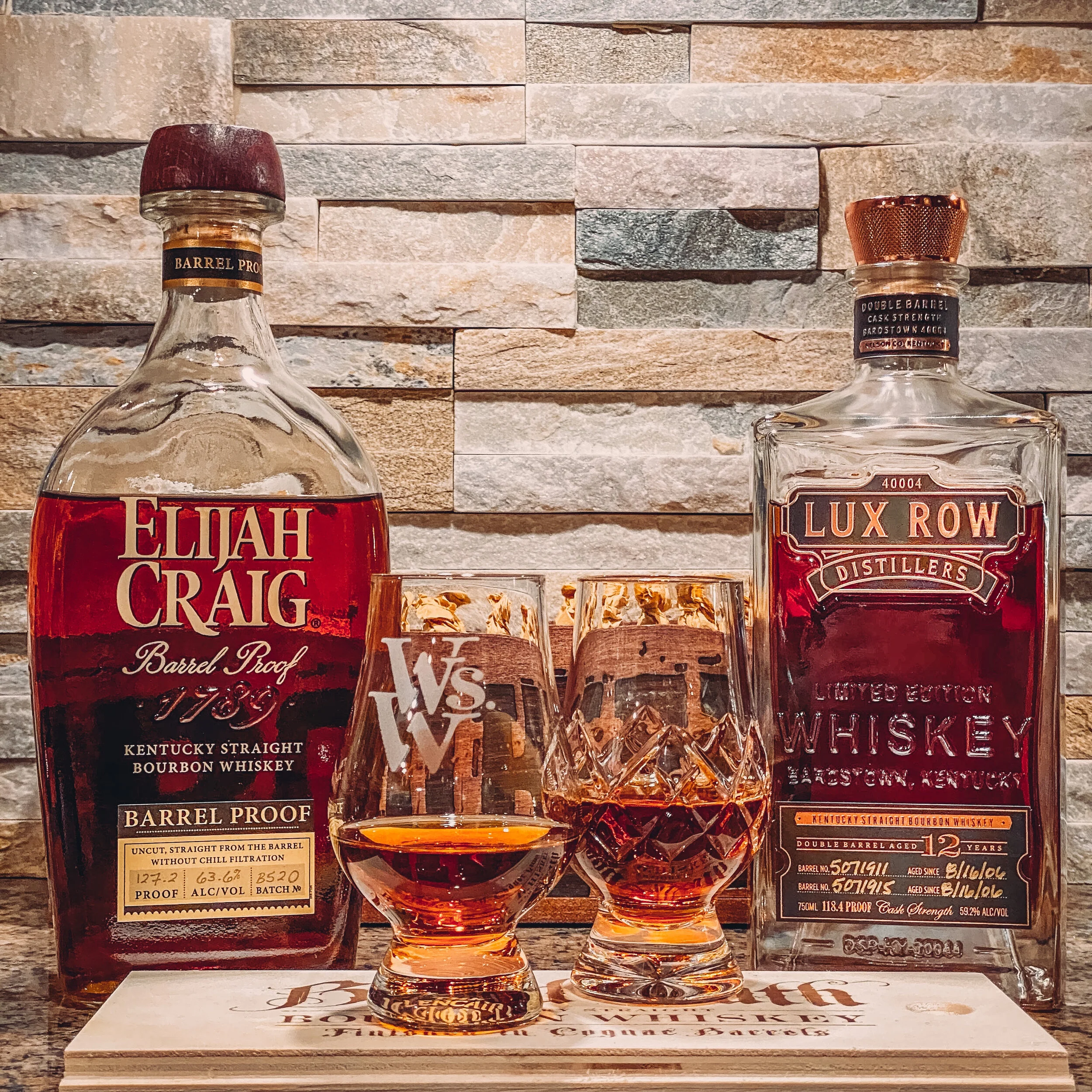 Elijah Craig Barrel Proof 12yr (B520) Vs. Lux Row Double Barrel 12yr