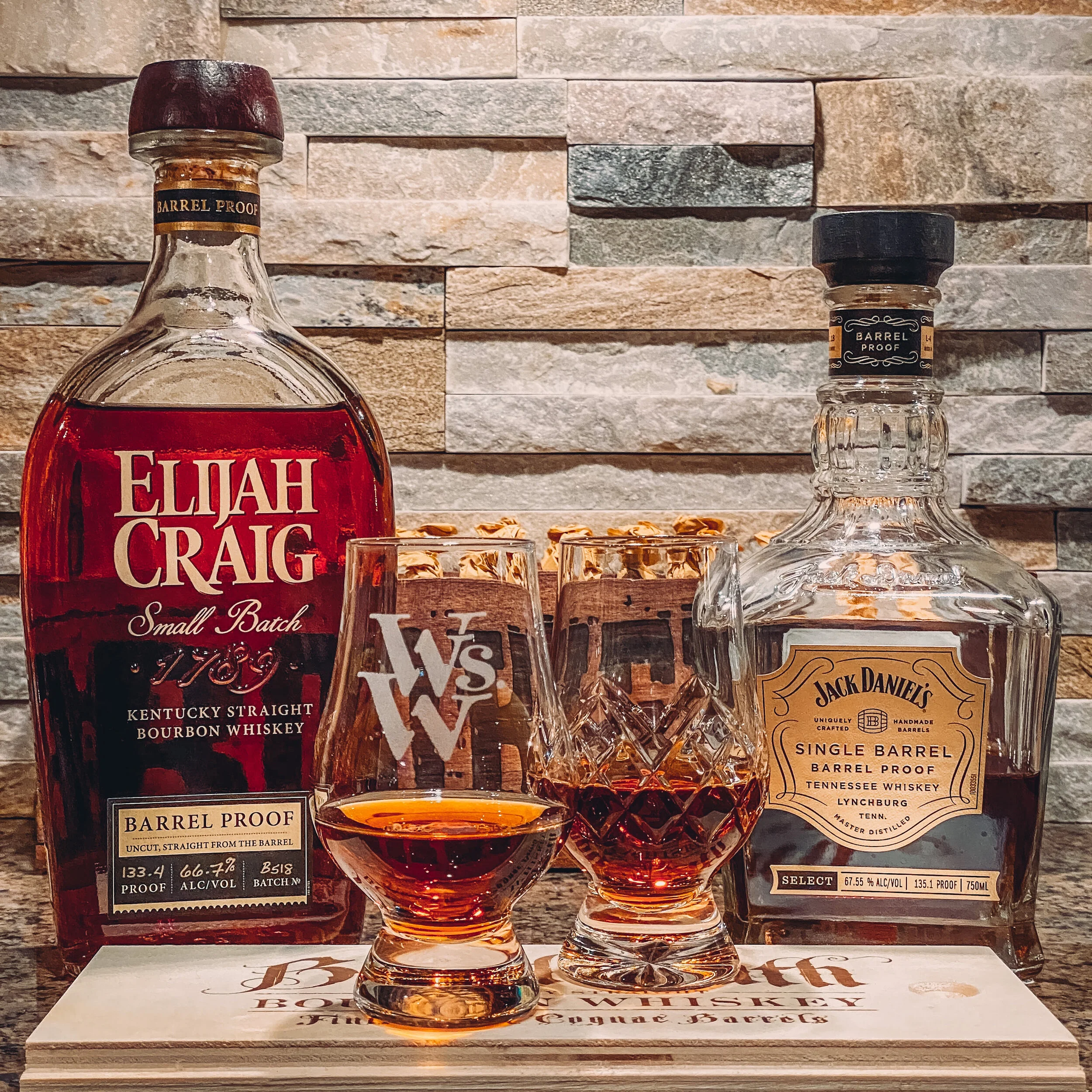 Elijah Craig Barrel Proof (B518) Vs. Jack Daniel’s Single Barrel, Barrel Proof