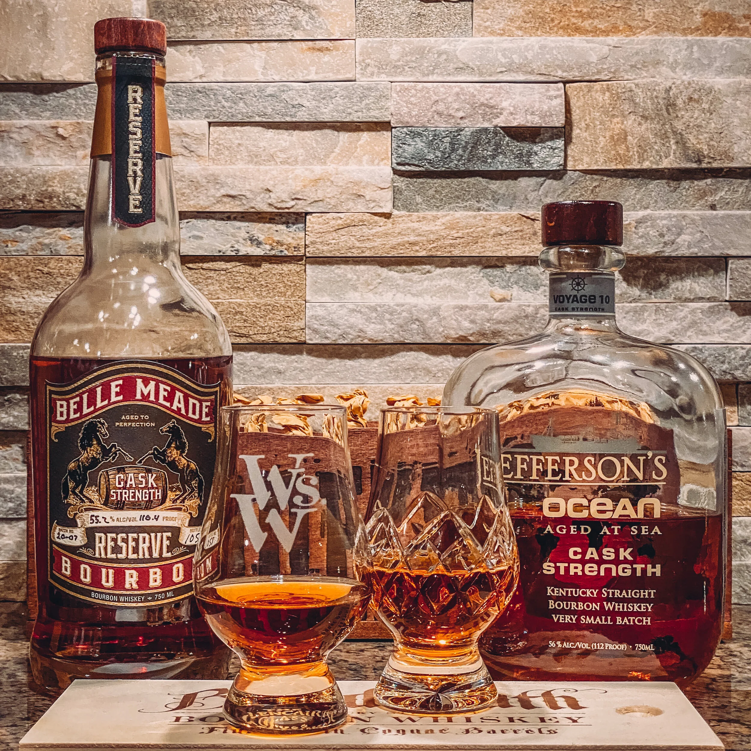 Belle Meade Reserve Vs. Jefferson’s Ocean Aged at Sea Cask Strength.