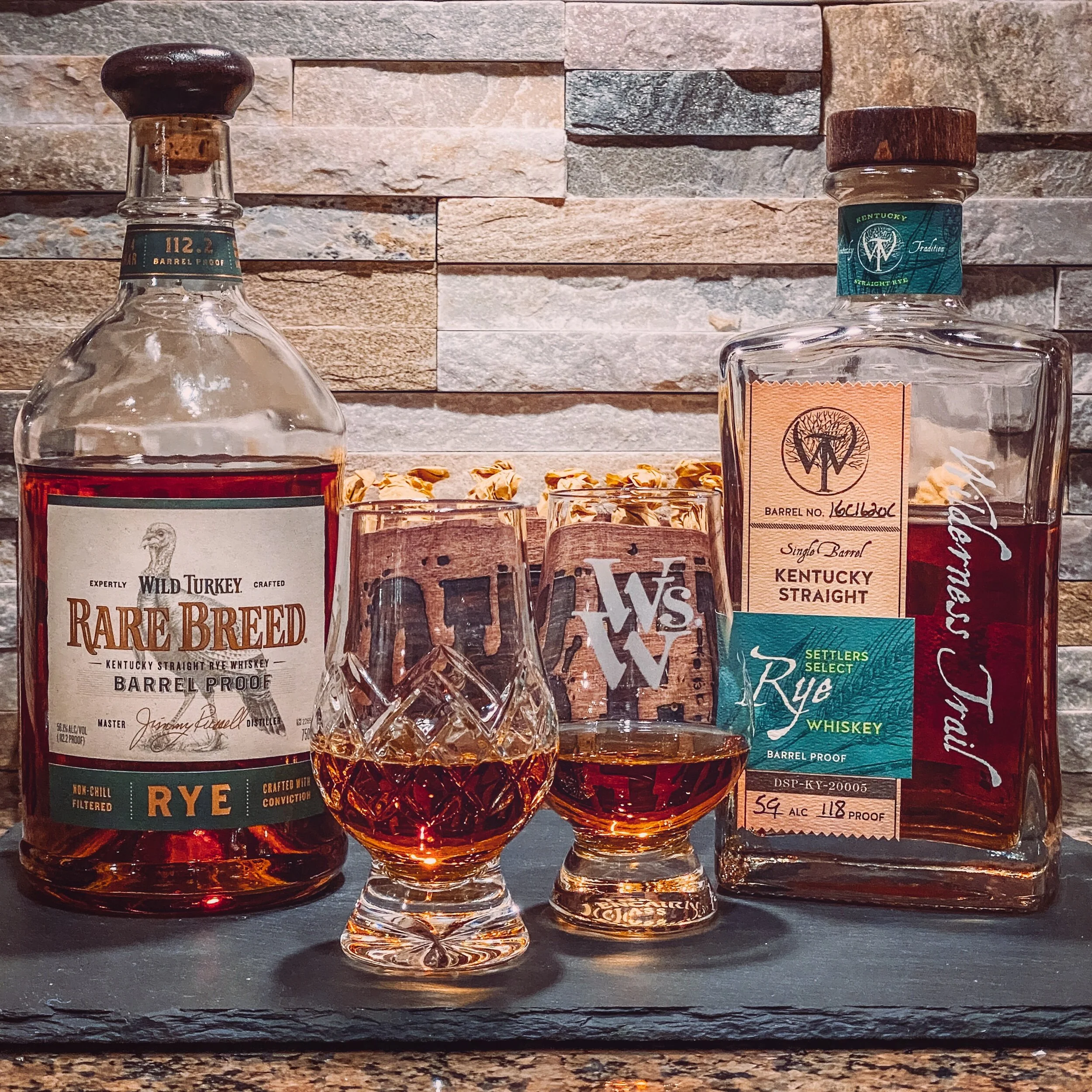 Wild Turkey Rare Breed Rye Vs. Wilderness Trail Single Barrel Rye