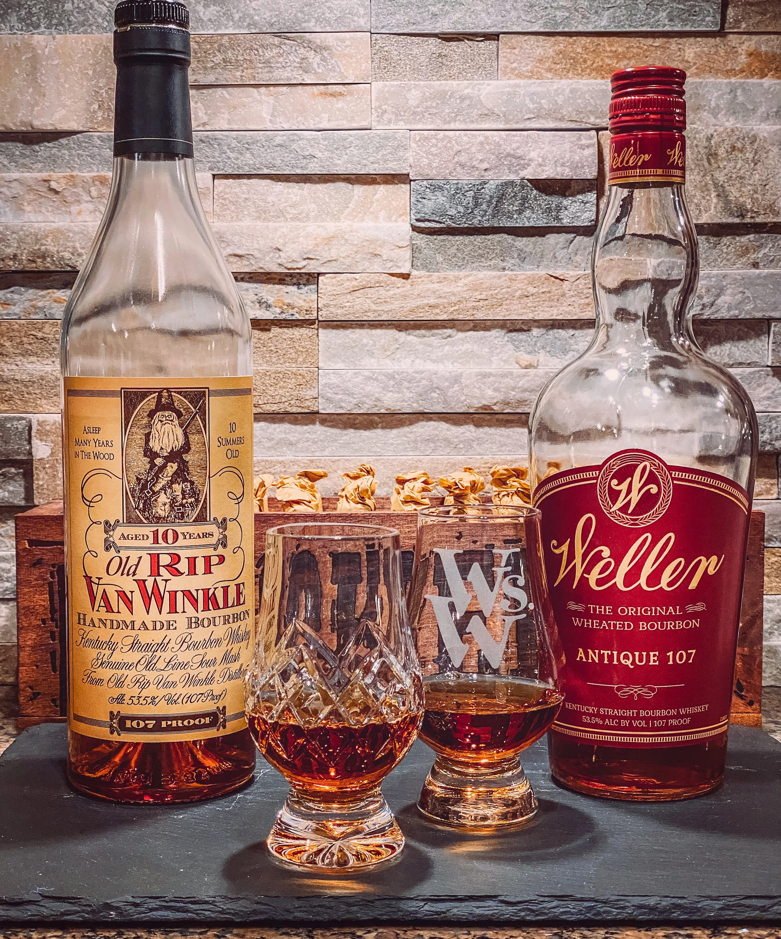 Old Rip Van Winkle 10yr Vs. Weller 107