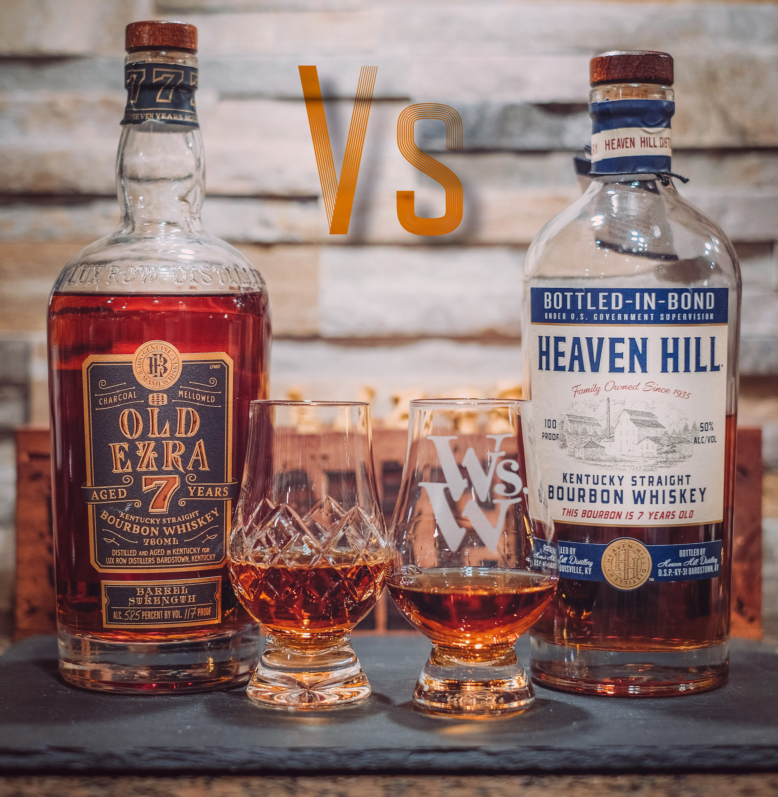 Old Ezra 7yr Vs. Heaven Hill Bottled in Bond 7yr