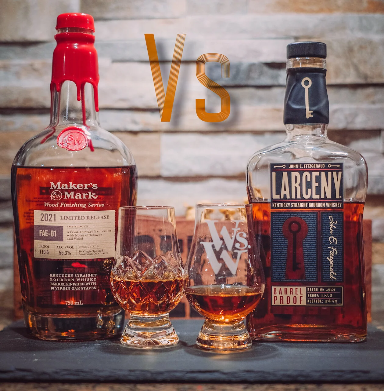 Maker’s Mark FAE-01 Vs. Larceny Barrel Proof A121