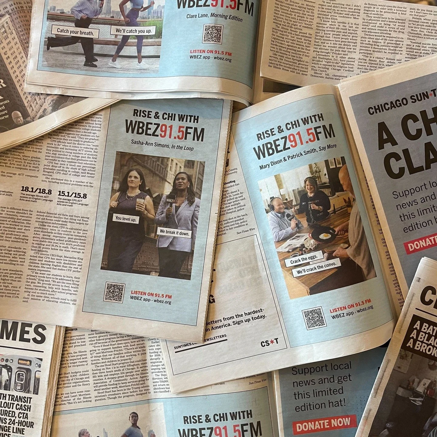 We teamed up with @wbezchicago on their Rise &amp; Chi campaign, supporting their creative vision through talent casting and location production.

If you&rsquo;ve spotted the billboards and newspaper spreads around the city, that&rsquo;s Rise &amp; C