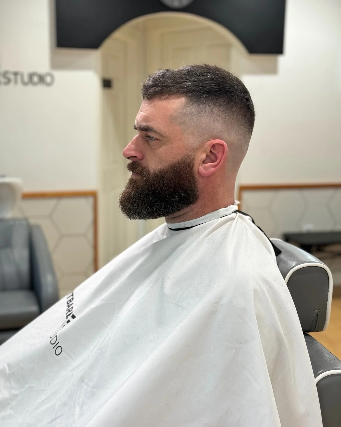 Most guys sit down and say, &ldquo;just clean me up a little.&rdquo;

But you can usually tell&hellip; it&rsquo;s more than that.

Mark looked at him and kept it simple.
Cleaned up the sides, kept some length on top, and tightened the beard so everyt