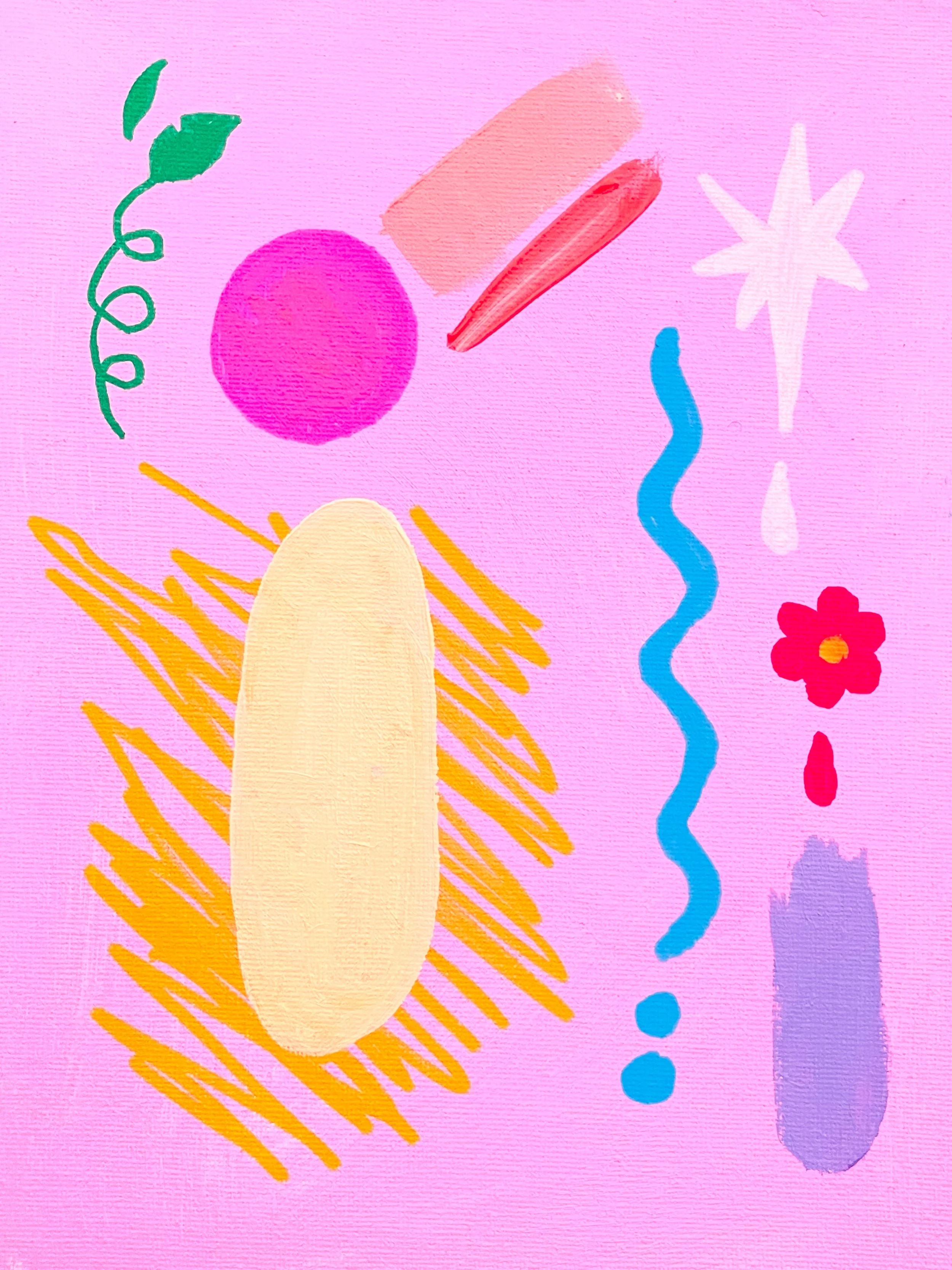 "Baby Pink Day" 8x10 inches, acrylic on canvas