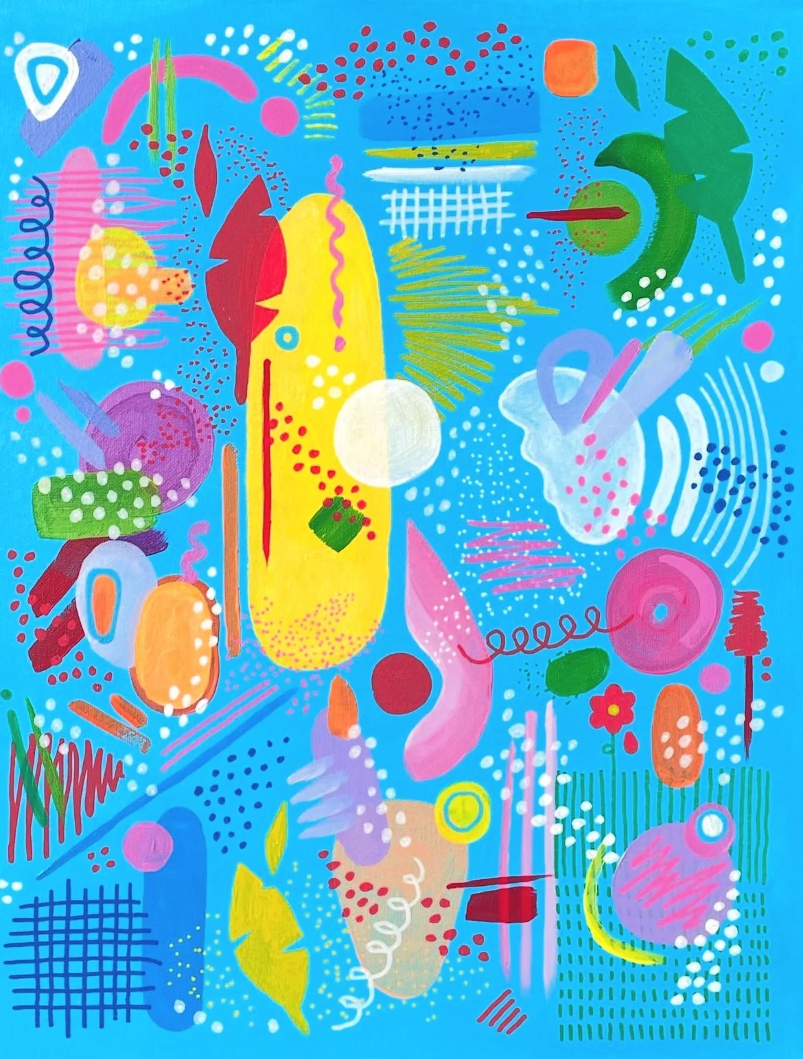 "Maximalist Mentality" 18x24 inches, acrylic on canvas