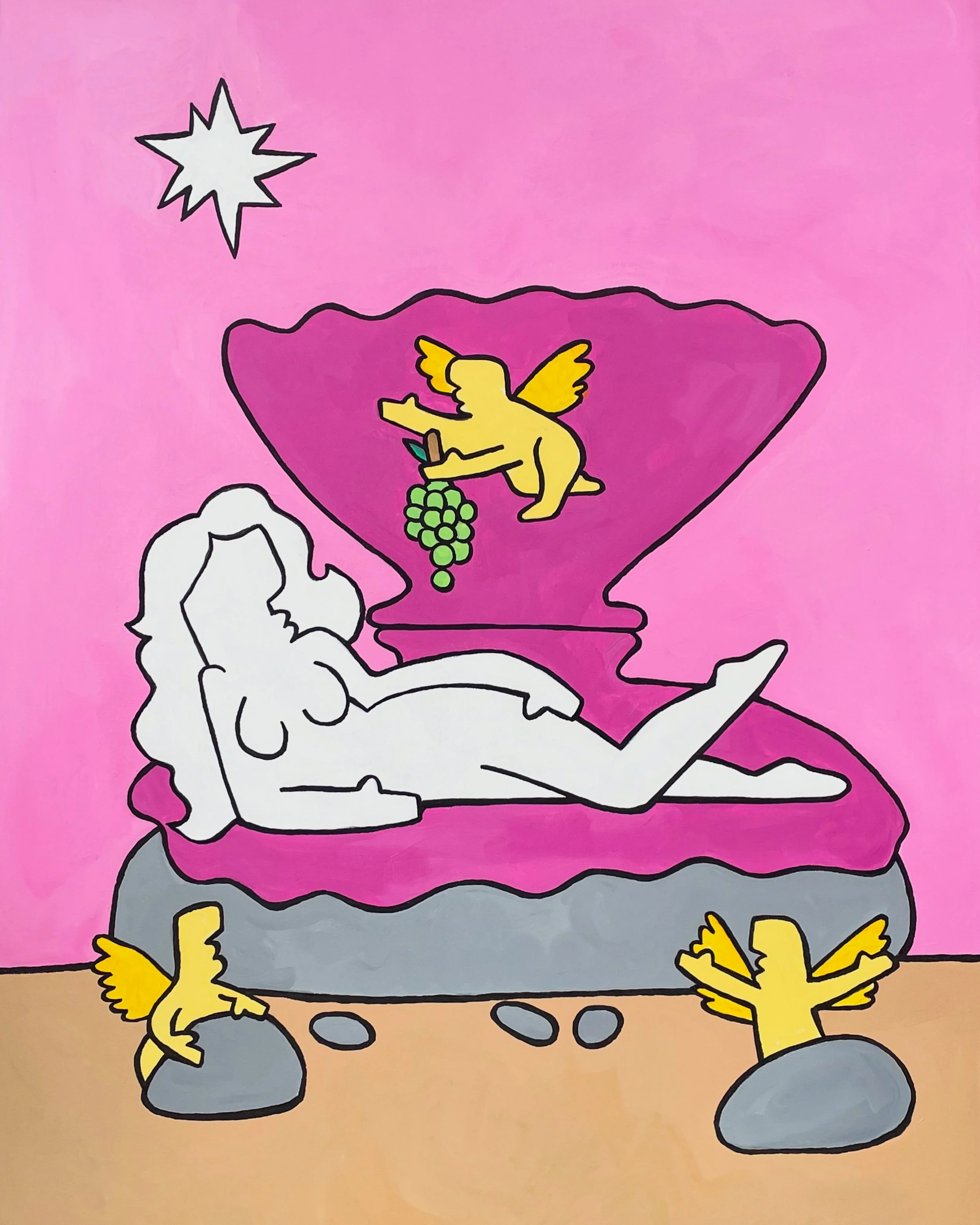 "Birth of Aphrodite" 30x40 inches, acrylic on canvas