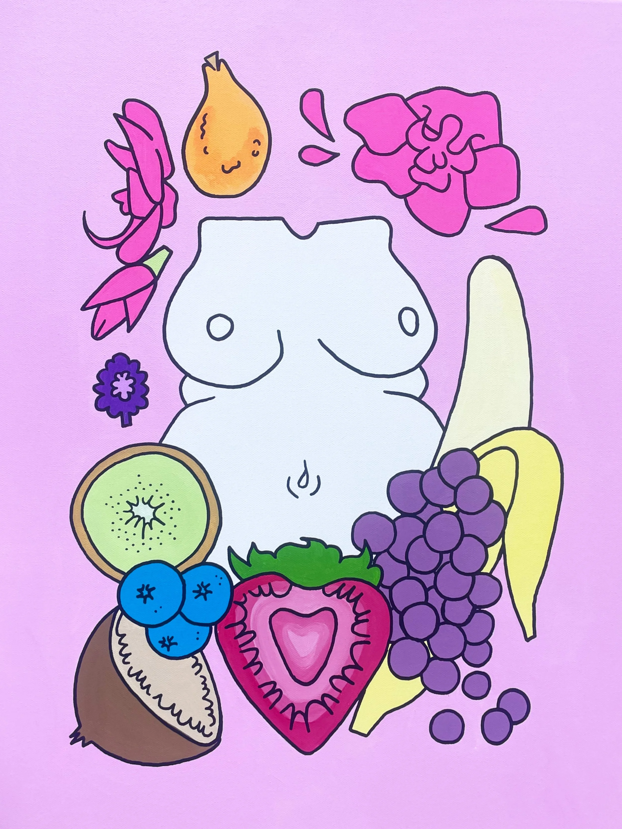 "MOTHER (in pink)" 20x24 inches, acrylic on canvas