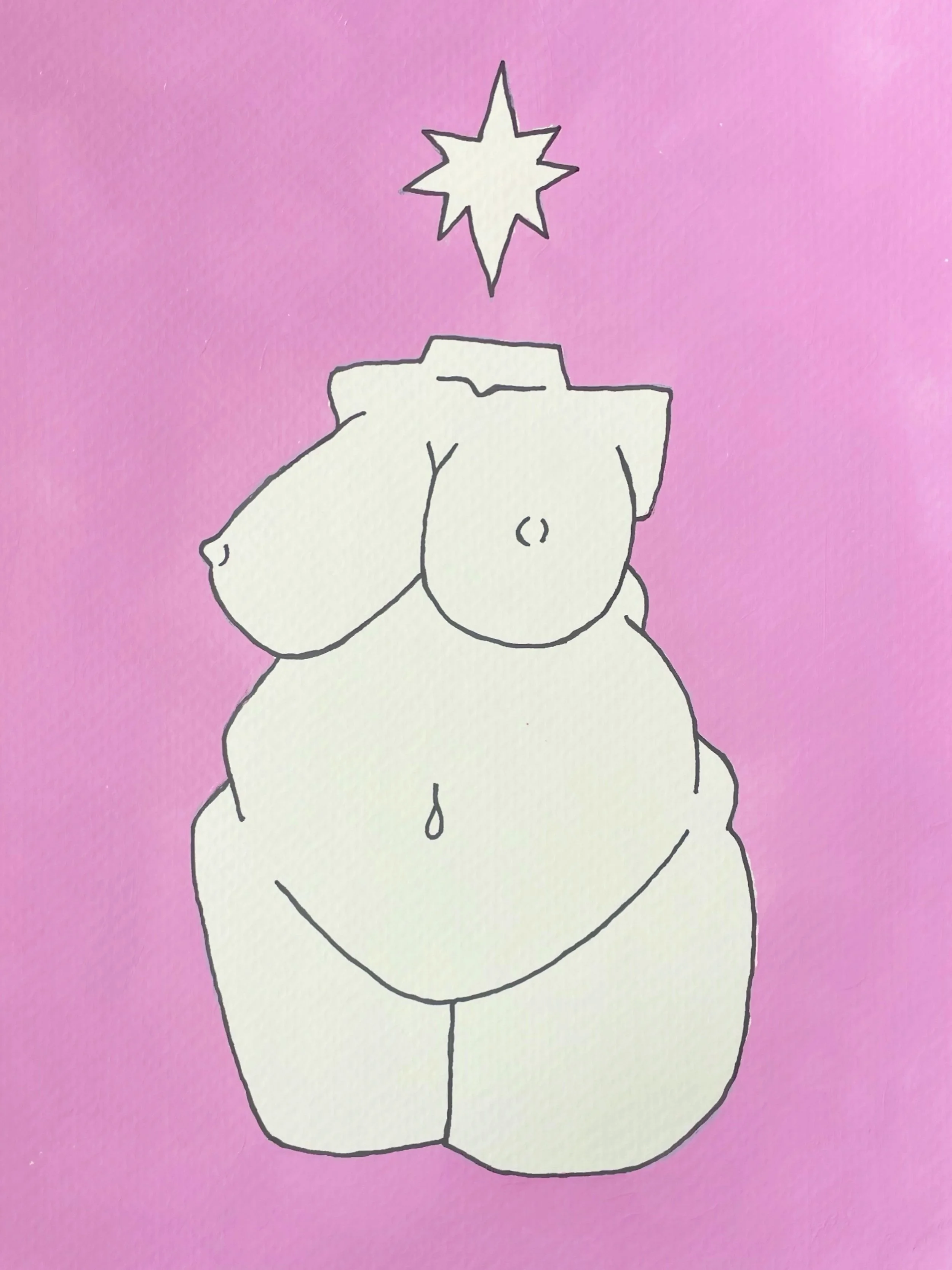 "Astra" 6x9 inches, acrylic on paper
