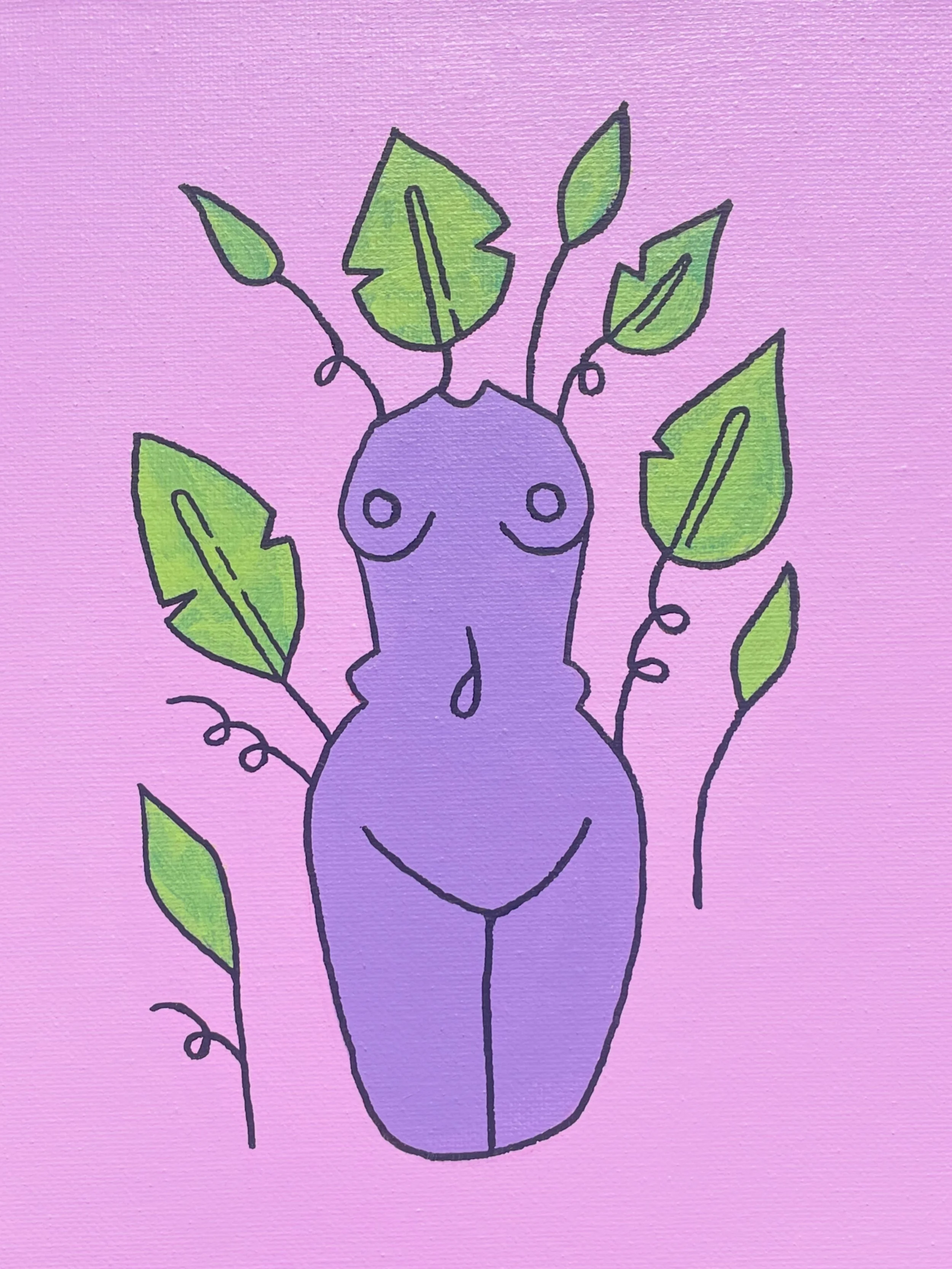 "Beautiful Bodies: Growth: Lavender" 8x10 inches, acrylic on canvas