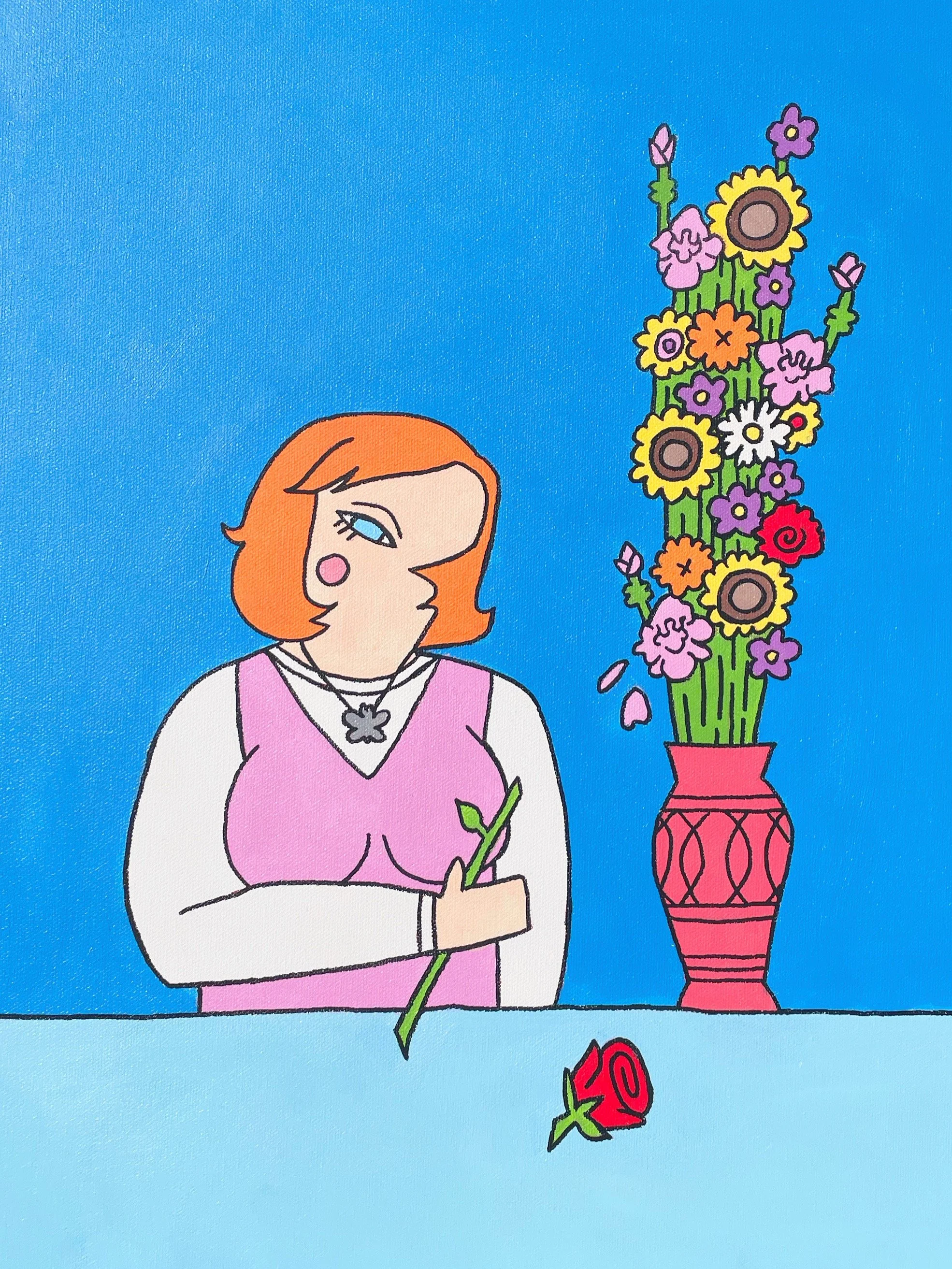 "Allan's Rose" 18x24 inches, acrylic on canvas