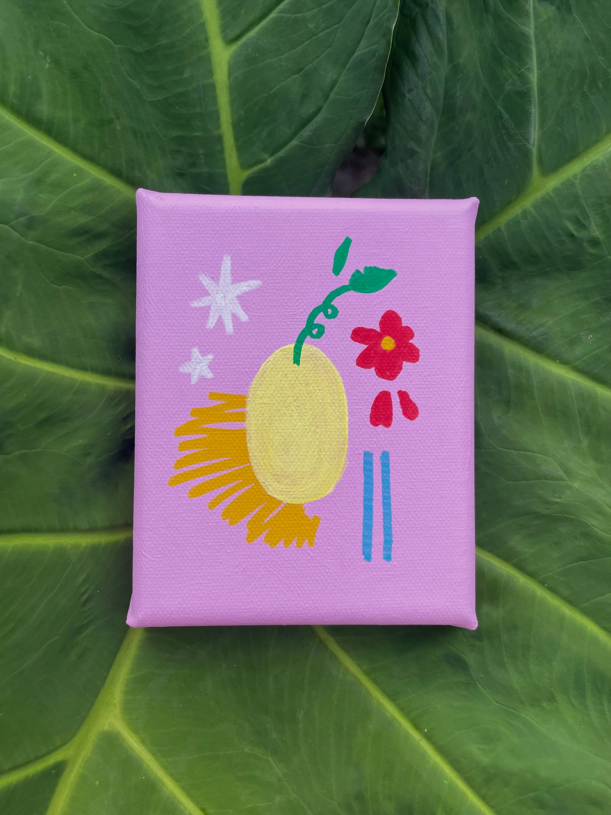 "Summer" 4x5 inches, acrylic on canvas