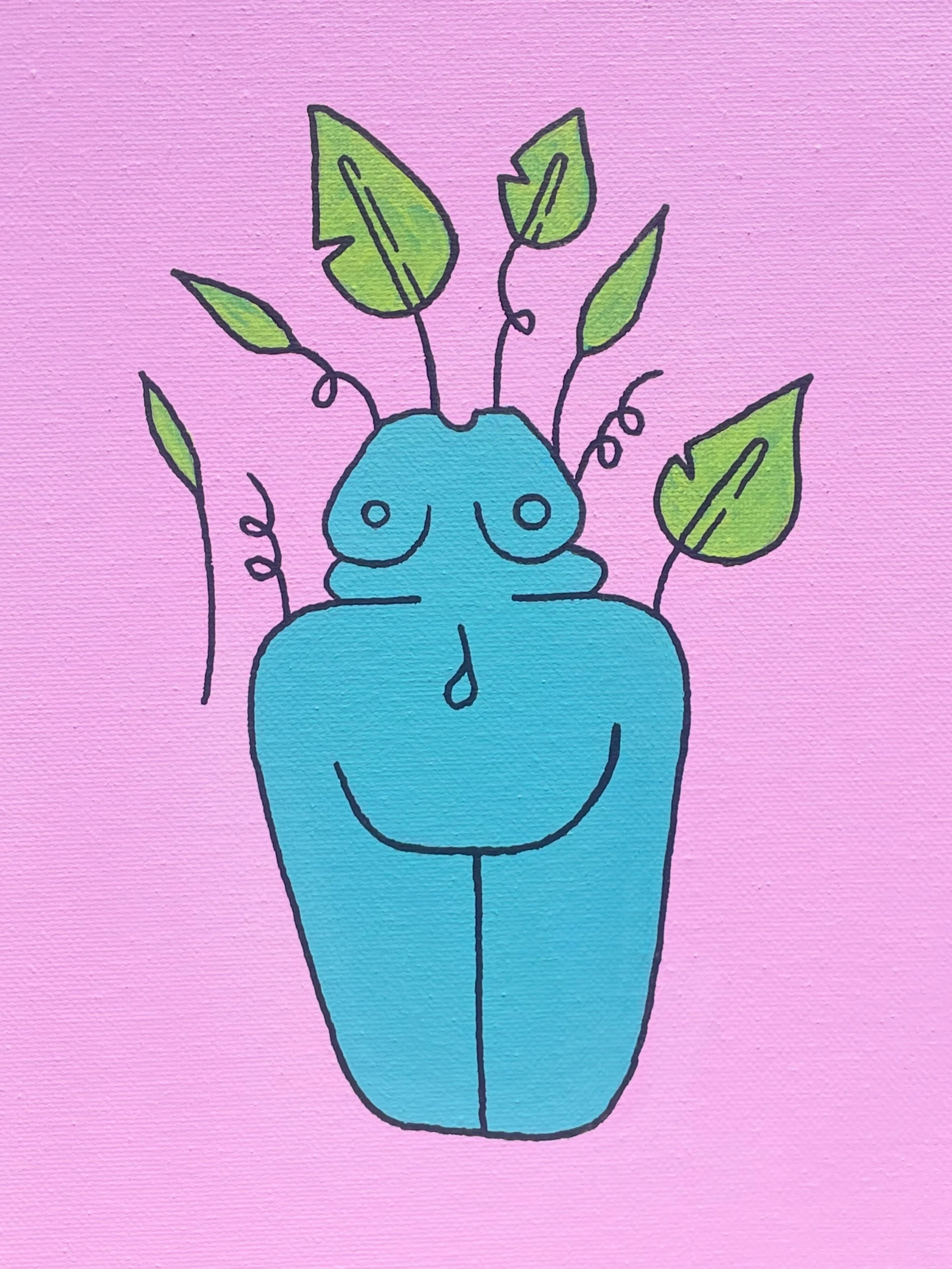 "Beautiful Bodies: Growth: Jade" 8x10 inches, acrylic on canvas