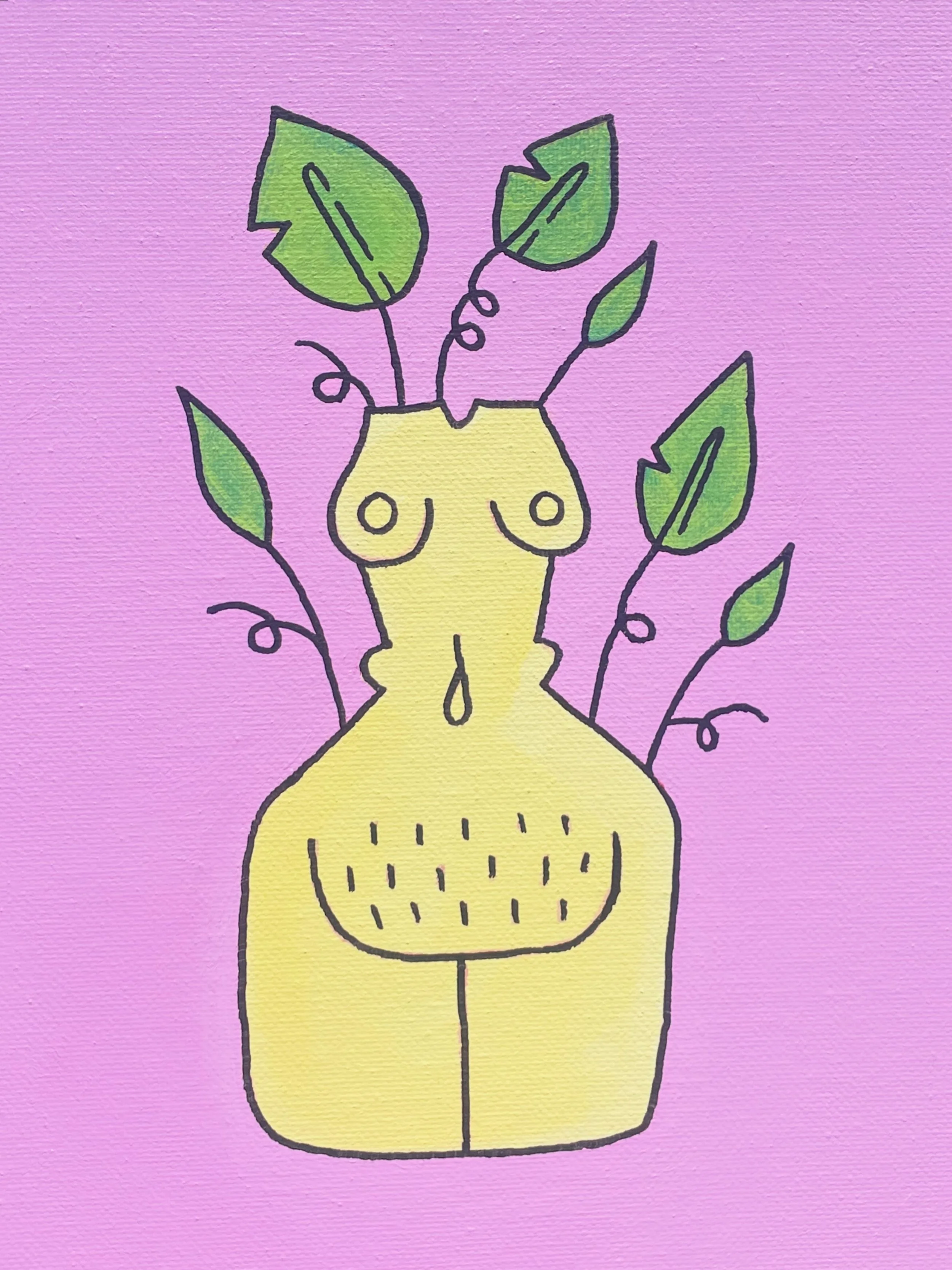 "Beautiful Bodies: Growth: Lemon" 8x10 inches, acrylic on canvas
