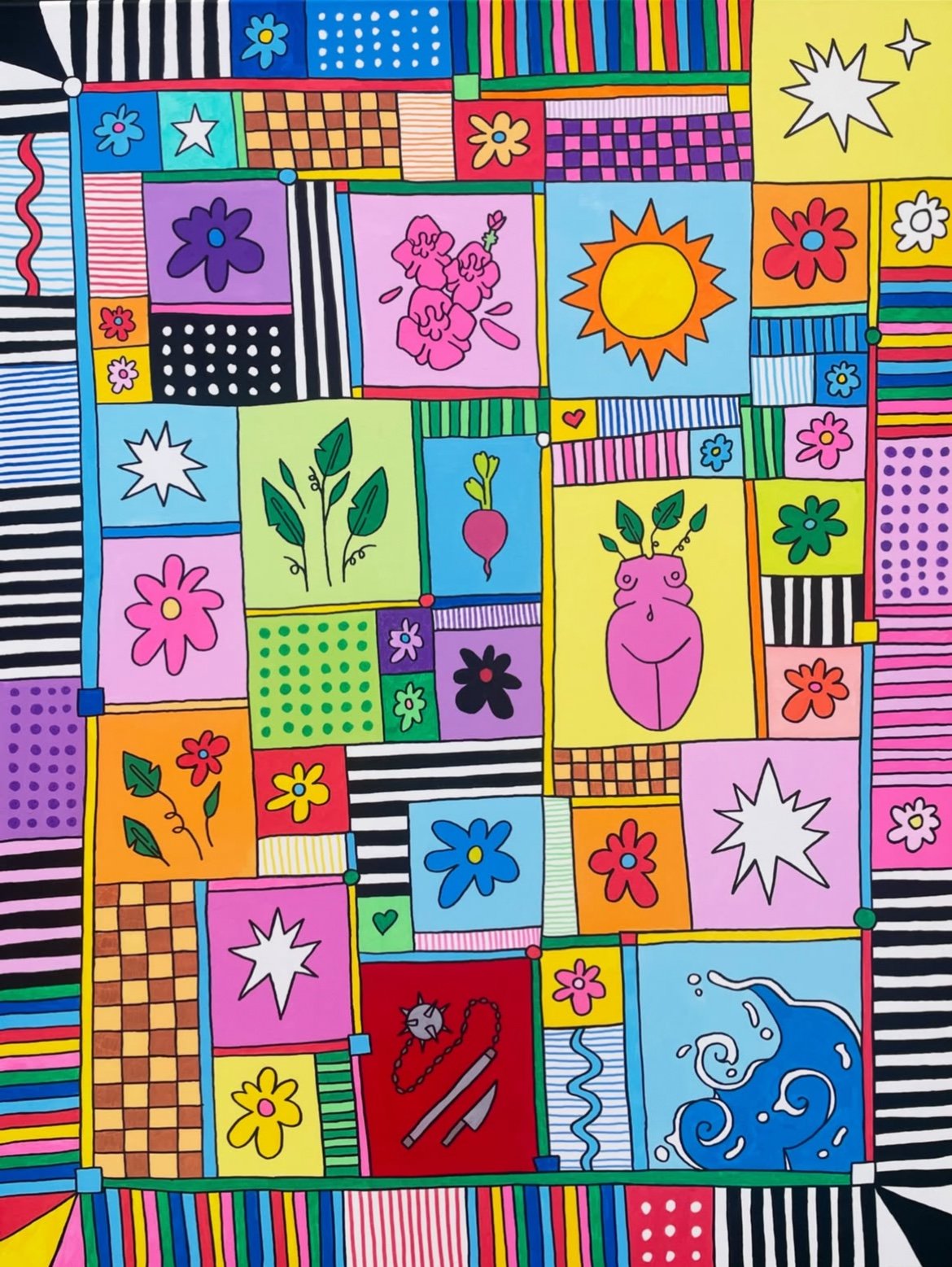 "Quilt #15" 30x40 inches, acrylic on canvas