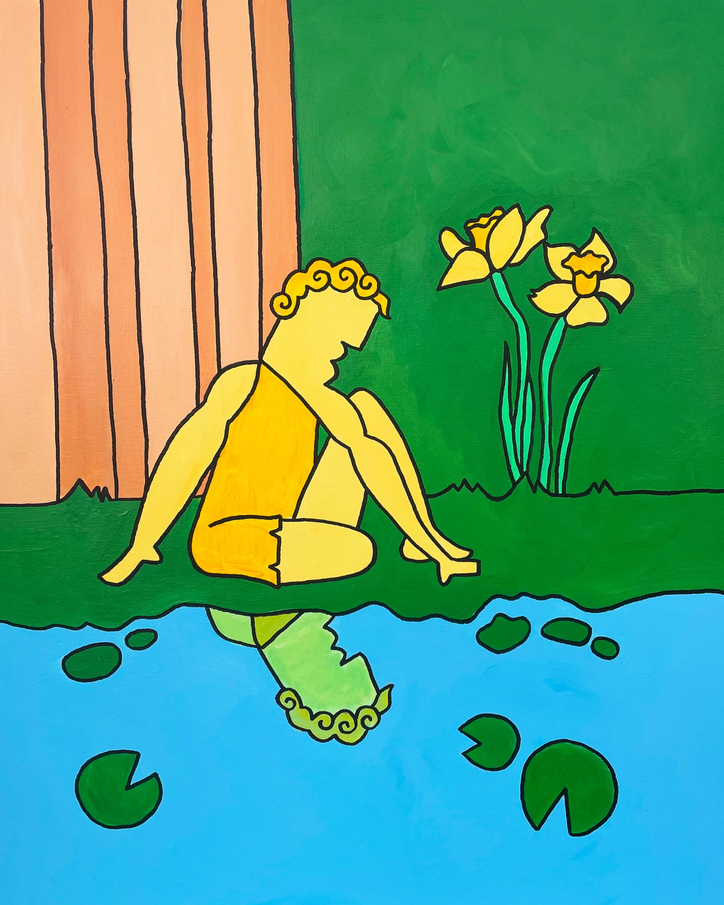 "Narcissus" 20x24 inches, acrylic on canvas