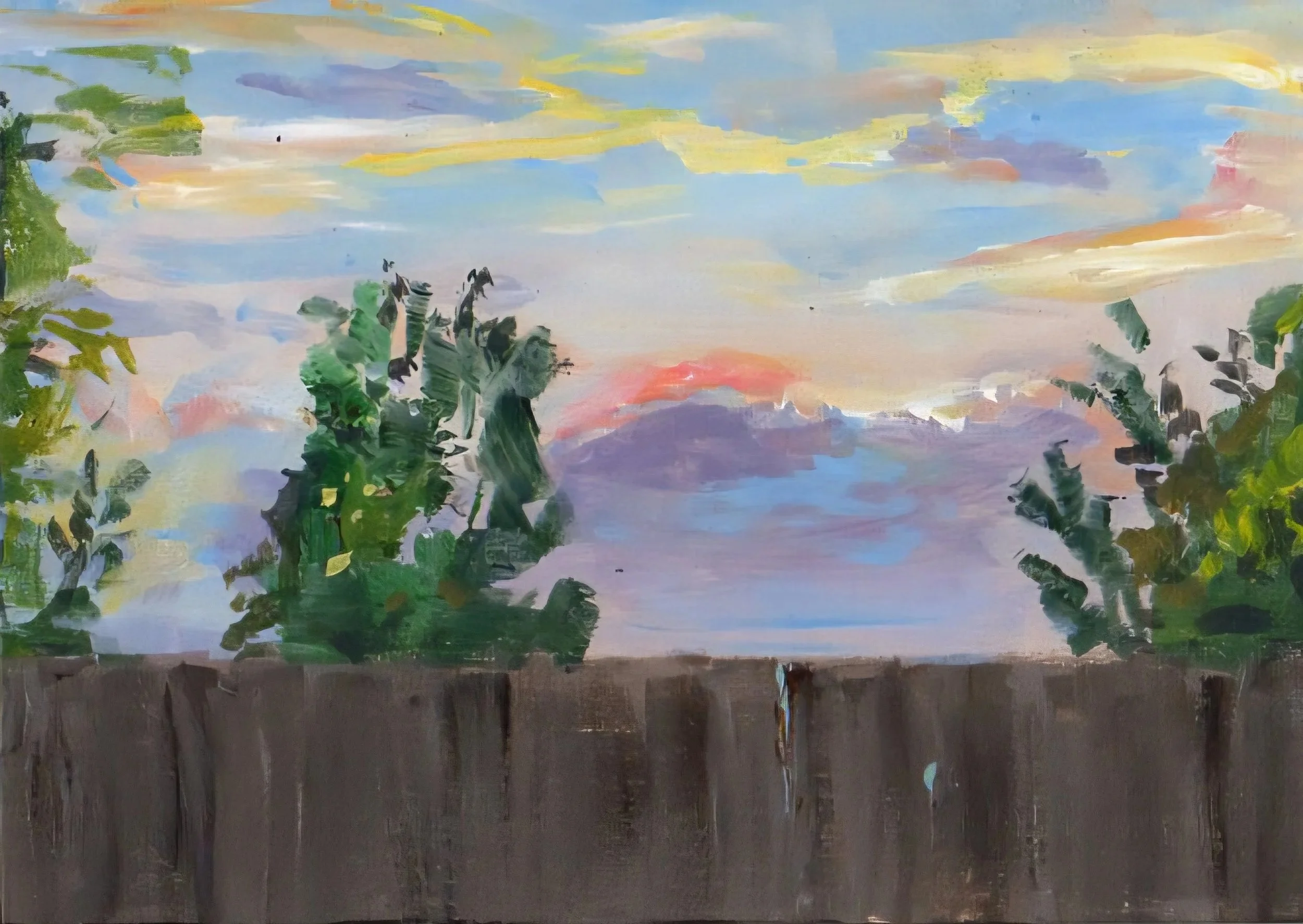 backyard sunset