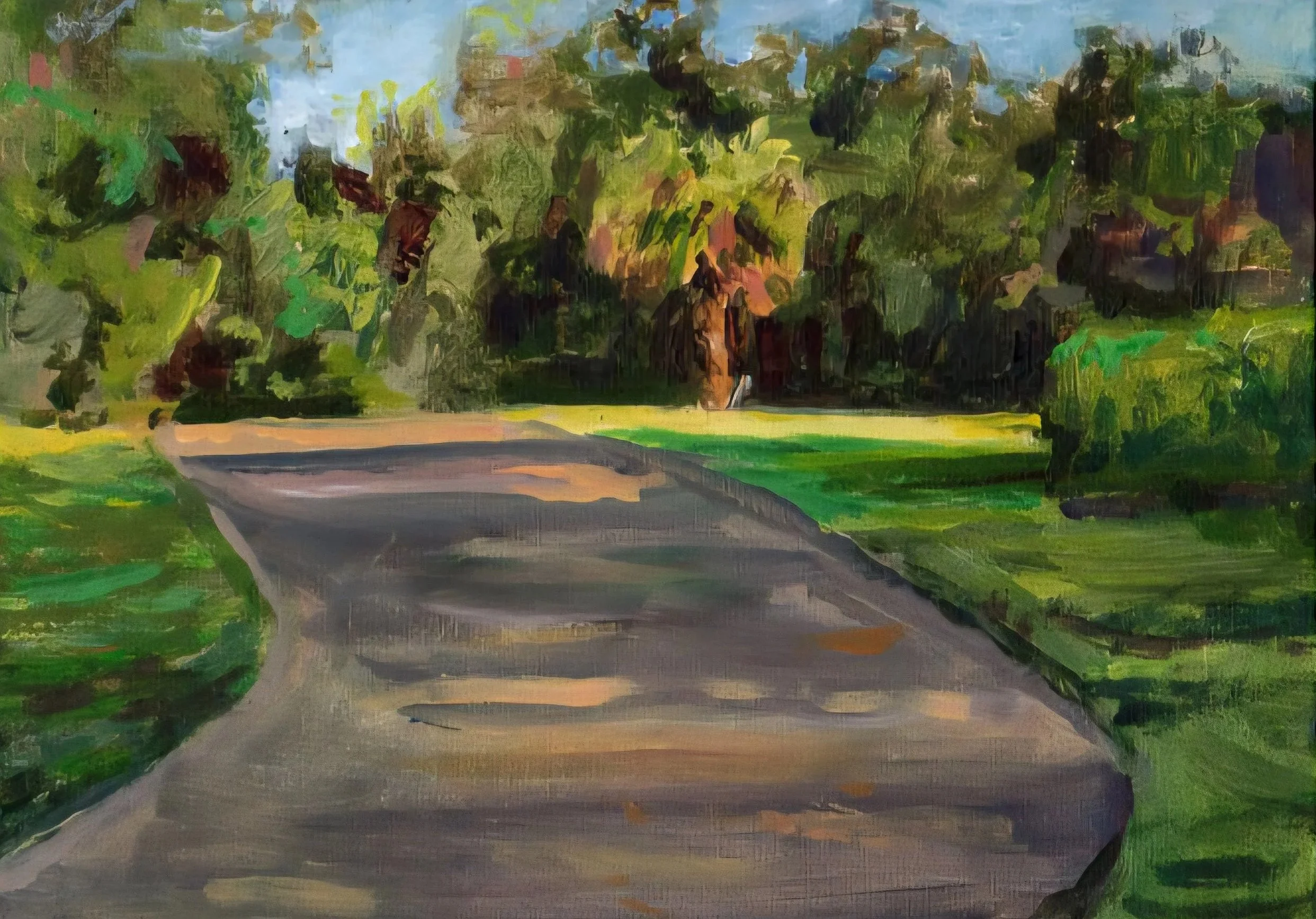 on the path