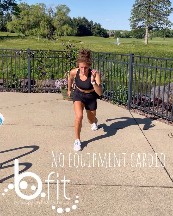 No equipment cardio! A perfect quick HIIT workout to start or end your day&hellip; or HIIT it hard for a good lunch break! 

4-5 rounds 30:10 
4 Jump lunges to 2 jump squats 
Jumping jacks
High knee skaters 
Burpee squat to burpee 
Spider climbers or