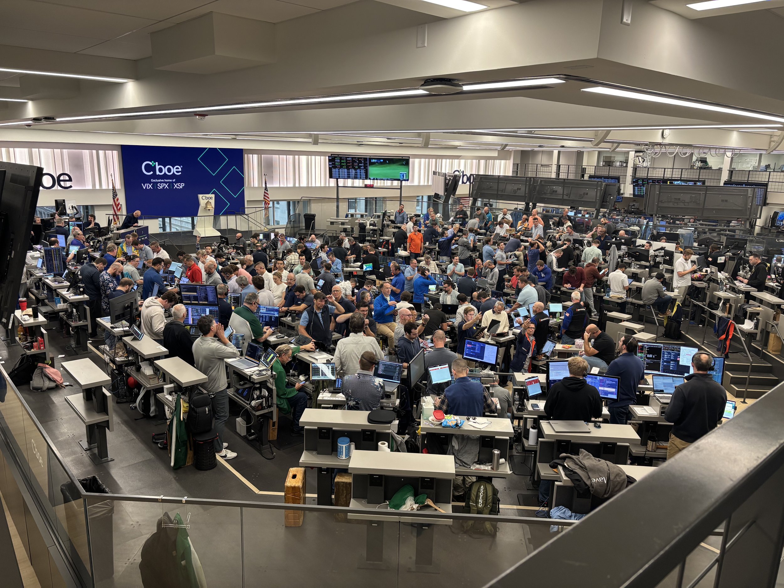 Trading Floor at CBOE, fall of 2025