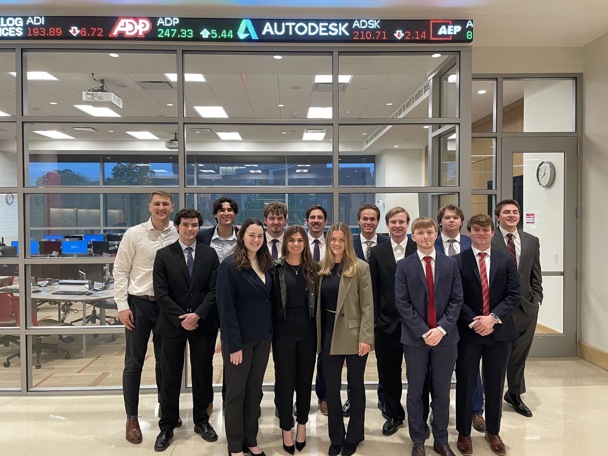 Members of our stock pitch program after the stock pitch competition in Spring 2024