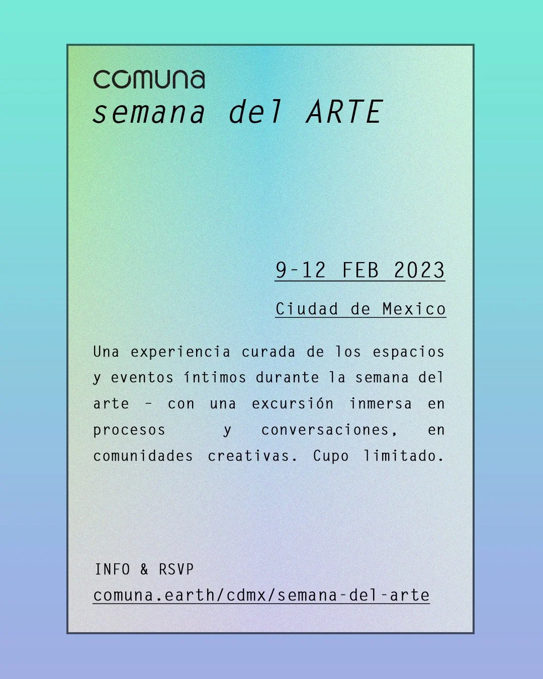 CDMX Semana del Arte/Mexico City Art Week 2023