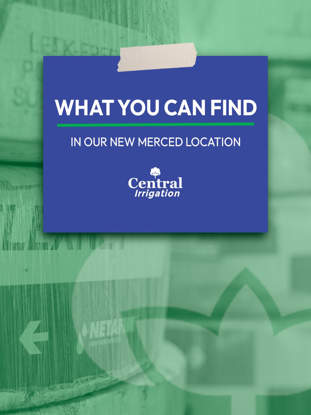 Just some of the highlights of our new Merced Central Irrigation location! Stop by today!

#CentralIrrigation
#IrrigationSolutions
#SmartFarming
#PrecisionIrrigation
#AgTech
#EfficientFarming
#GrowSmarter
#FarmInnovation