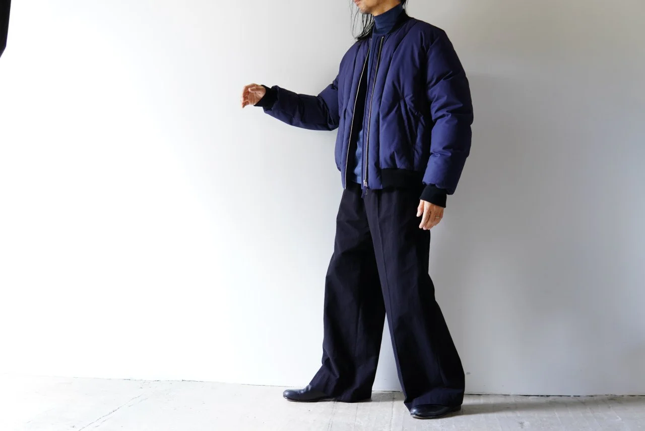 Cale / Down Blouson ：Cashmere silk Hi neck Knit