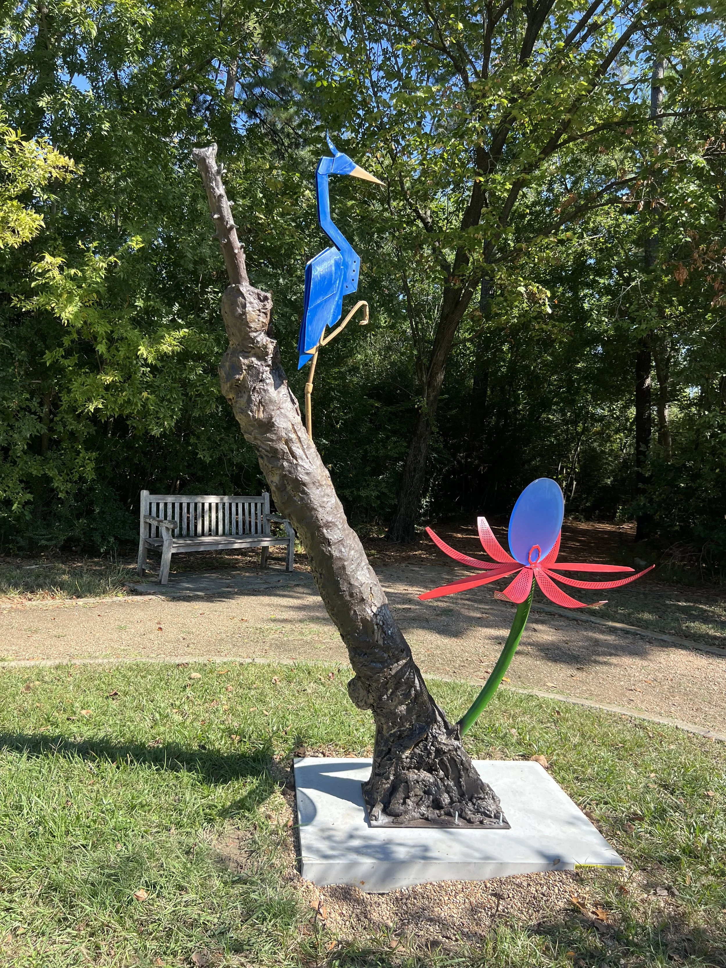 Origami Blue Heron 
Steel & Polycarbonate