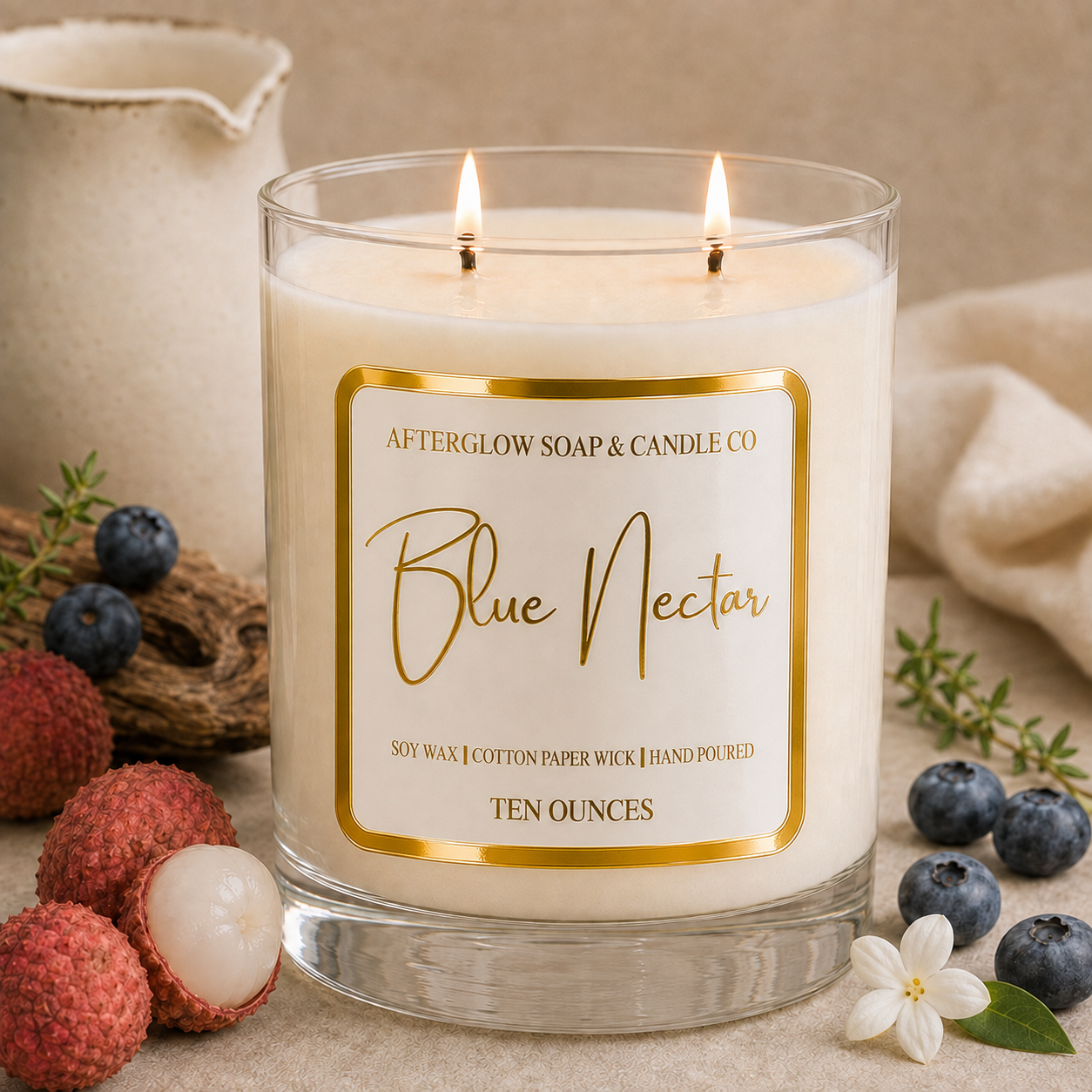 Blue Nectar Candle
