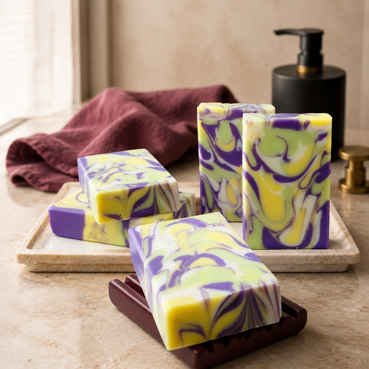 Lavender and Cedar handcrafted soap bars
