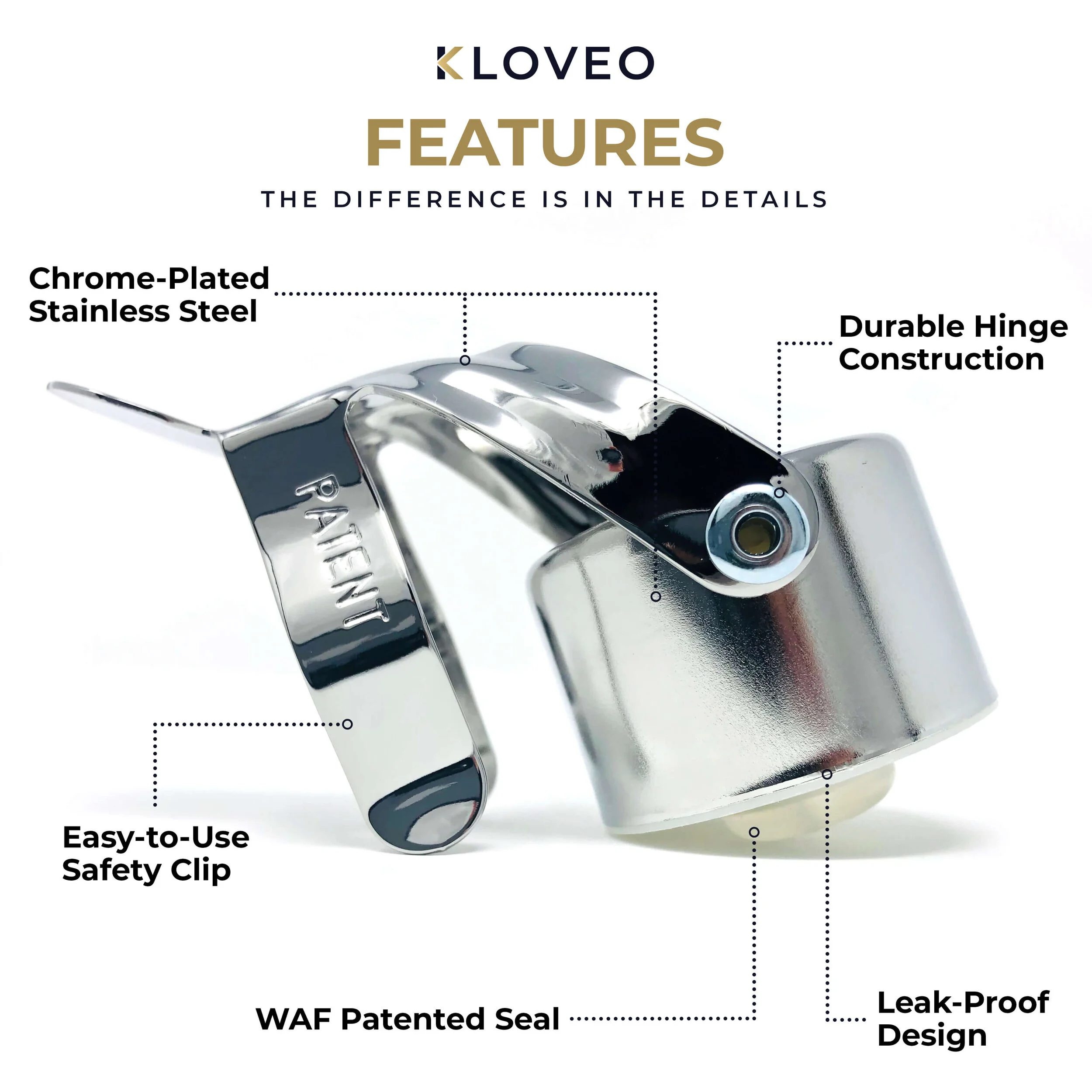 KLOVEO — Champagne Stoppers