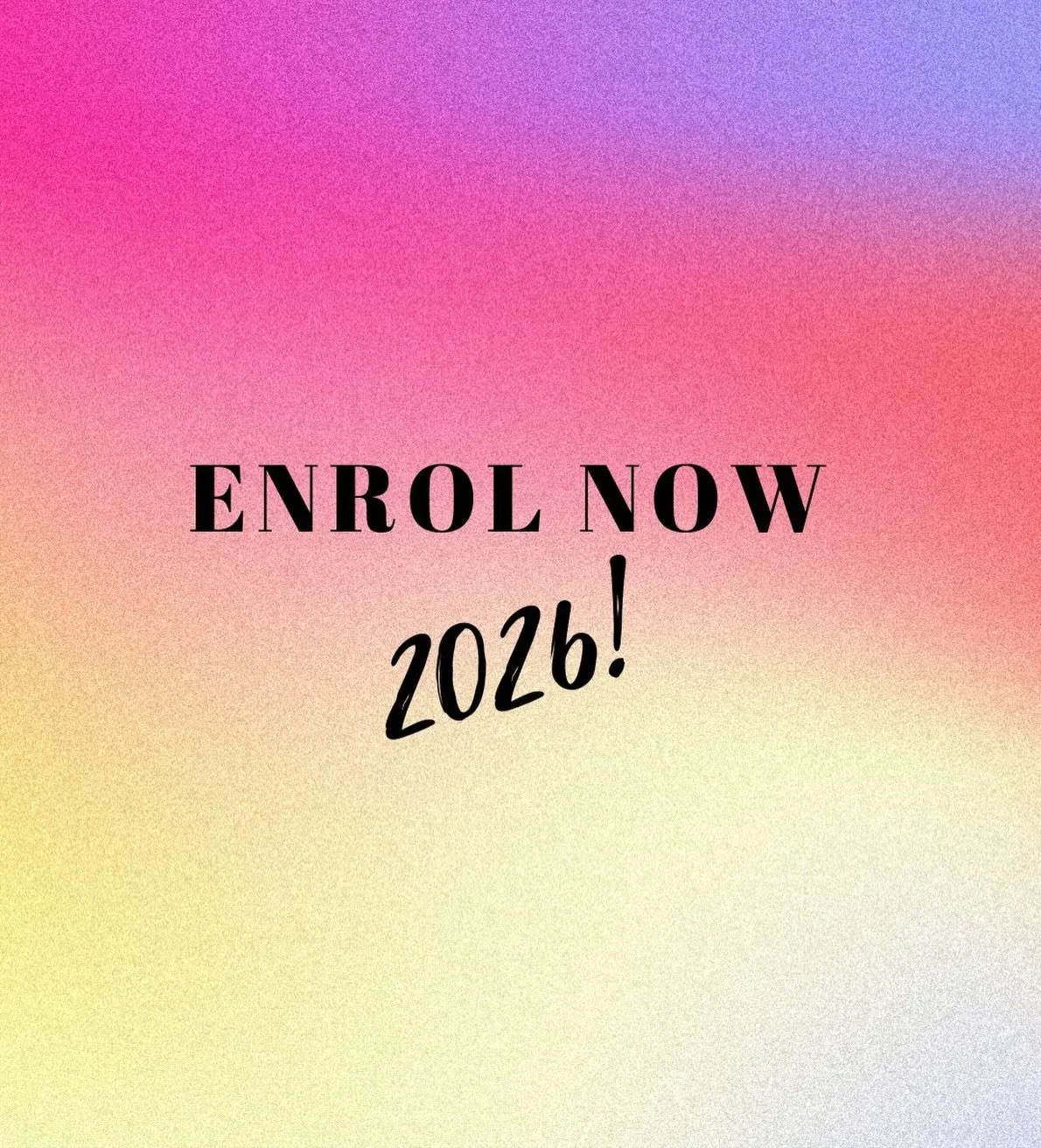‼️2026 ENROLMENTS‼️ 

Enrolments are now open and we are so excited to see you all back in the studio for 2026!!

Enrol now so you can secure your place by completing our online enrolment form via our link attached in our bio⭐️ 

Please don&rsquo;t h